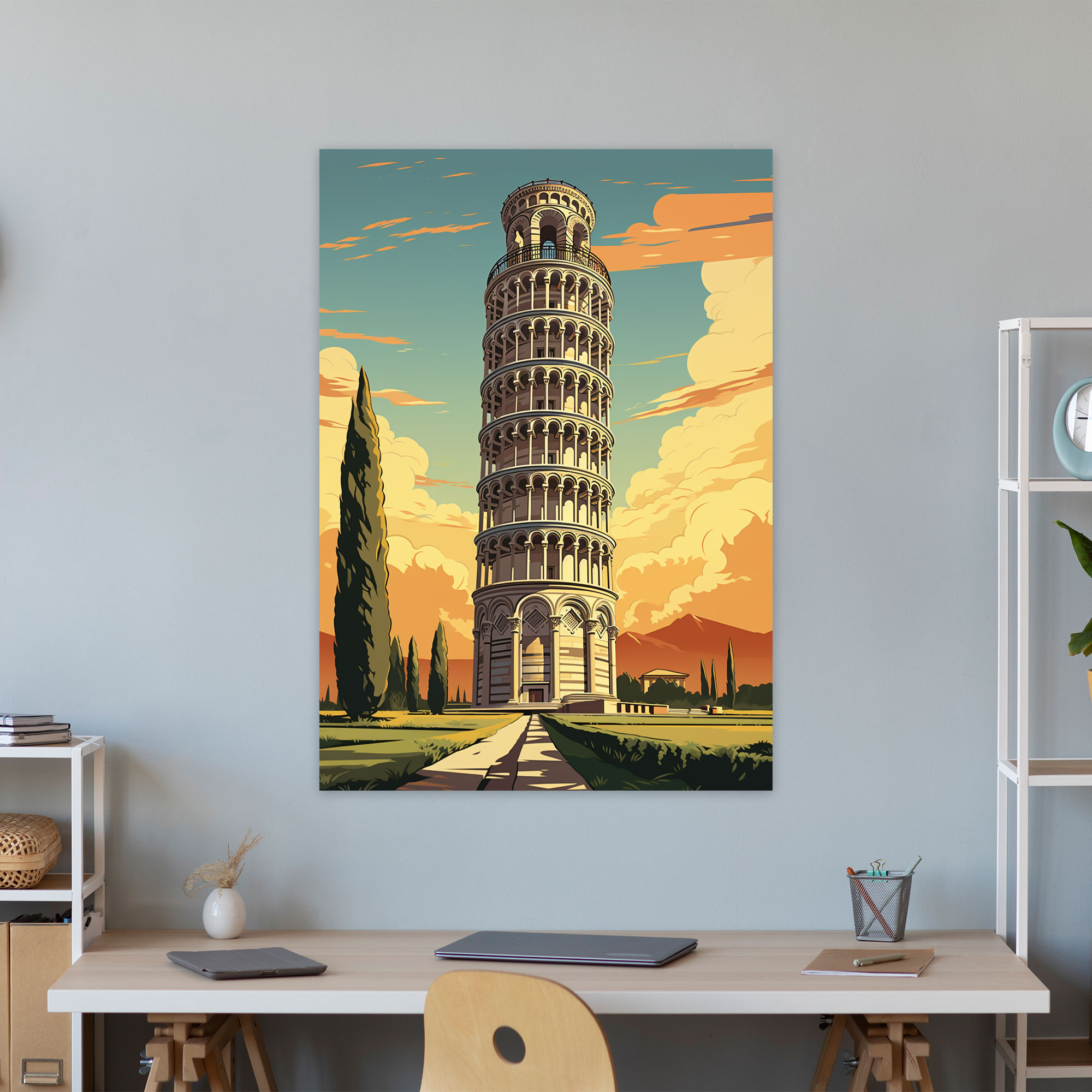 Leaning Tower Of Pisa Wall Art - Leaning Tower Of Pisa, Canvas, Canvas Wall Art, Wall Art