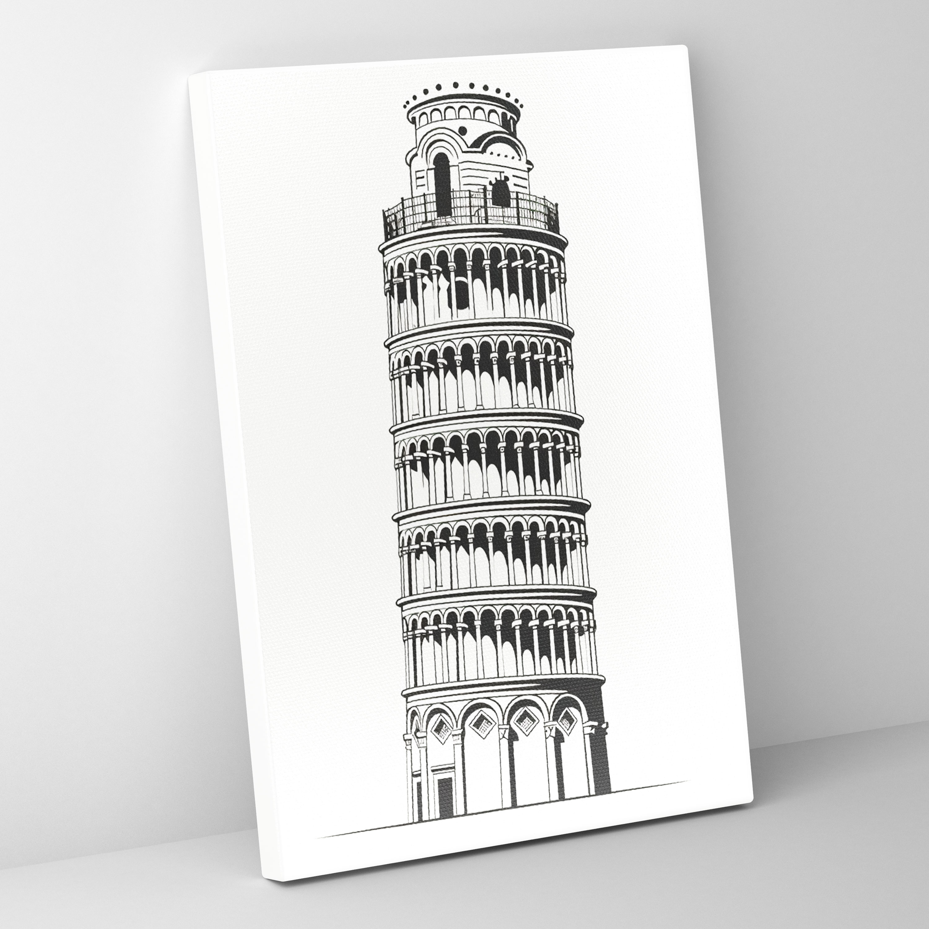 Leaning Tower Of Pisa Wall Decoration - Leaning Tower Of Pisa, Canvas Print, Canvas Wall Art, Leaning Tower Of Pisa