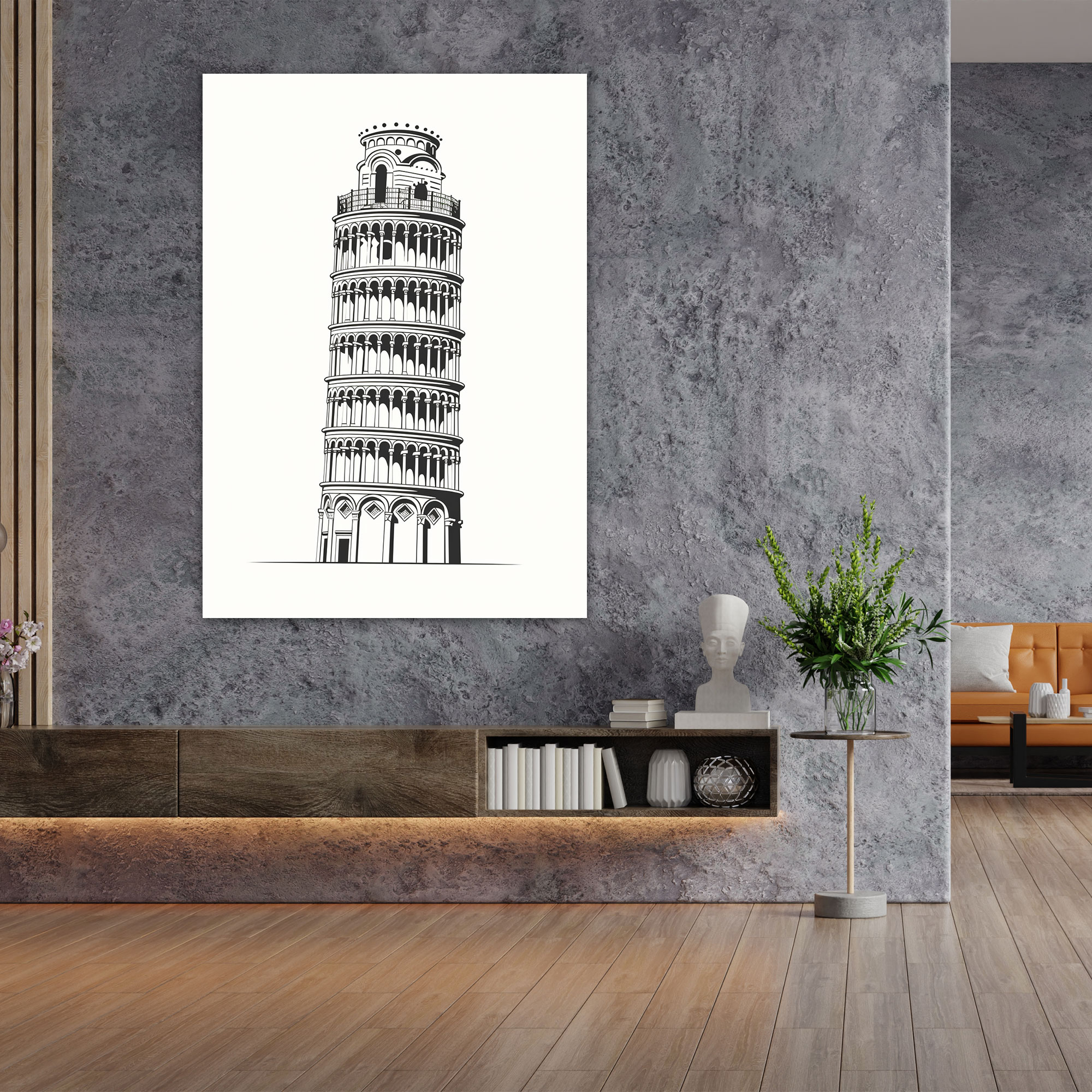 Leaning Tower Of Pisa Wall Decoration - Leaning Tower Of Pisa, Canvas Print, Canvas Wall Art, Leaning Tower Of Pisa