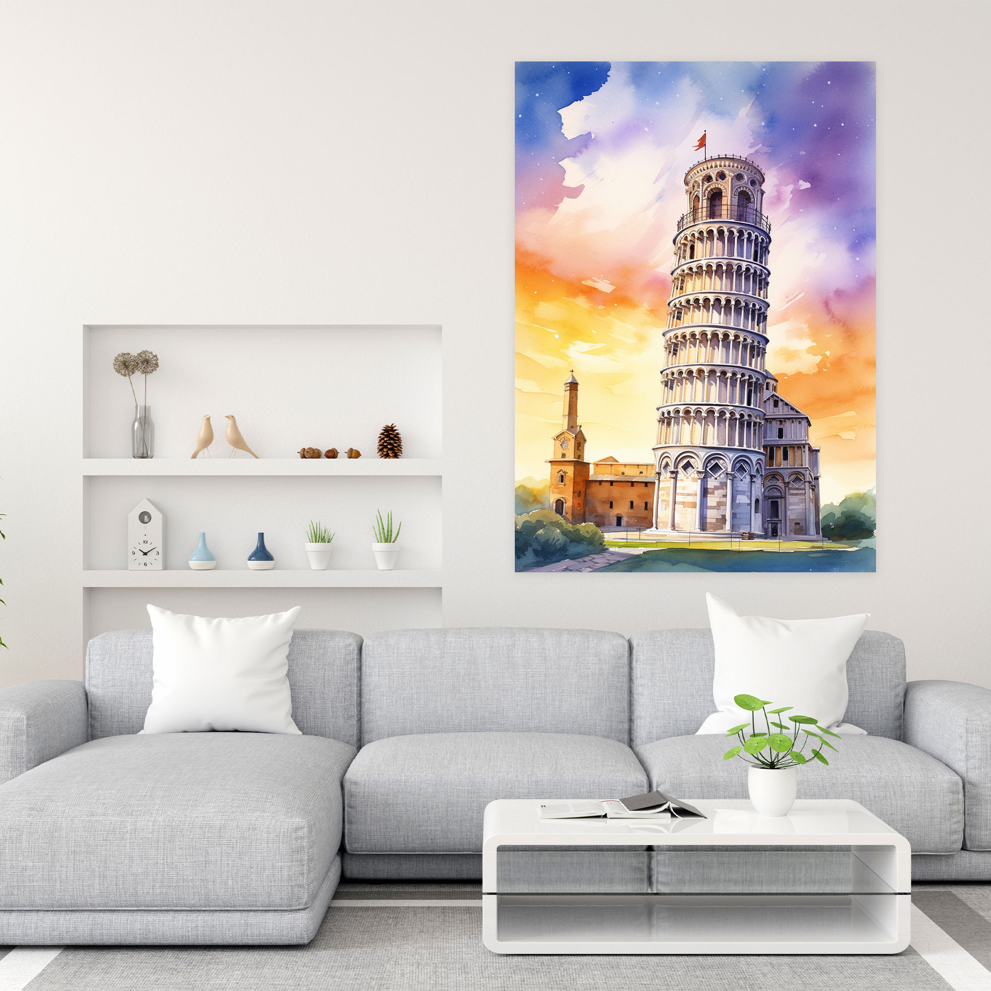 Leaning Tower Of Pisa Wall Art - Leaning Tower Of Pisa, Canvas Print, Canvas Wall Art, Wall Decoration