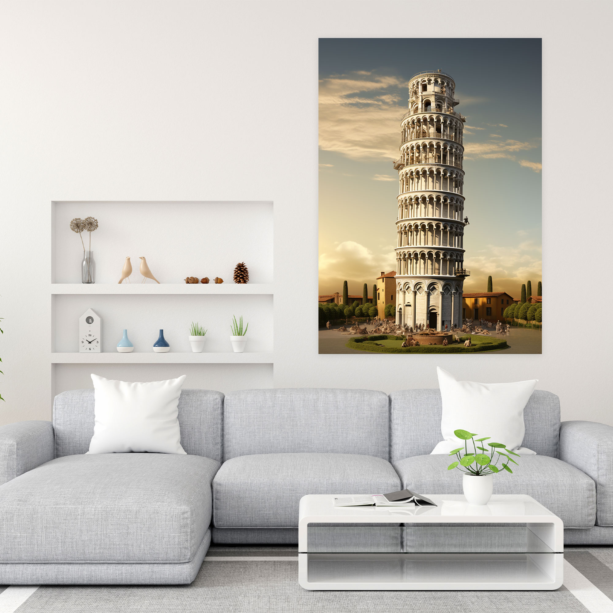 Pisa Eğik Kulesi Kanvas Tablo - Duvar Sanatı