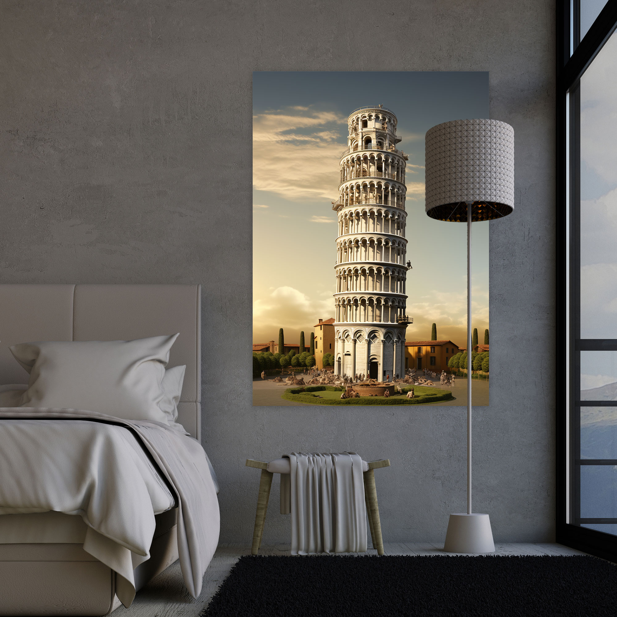 Pisa Eğik Kulesi Kanvas Tablo - Duvar Sanatı