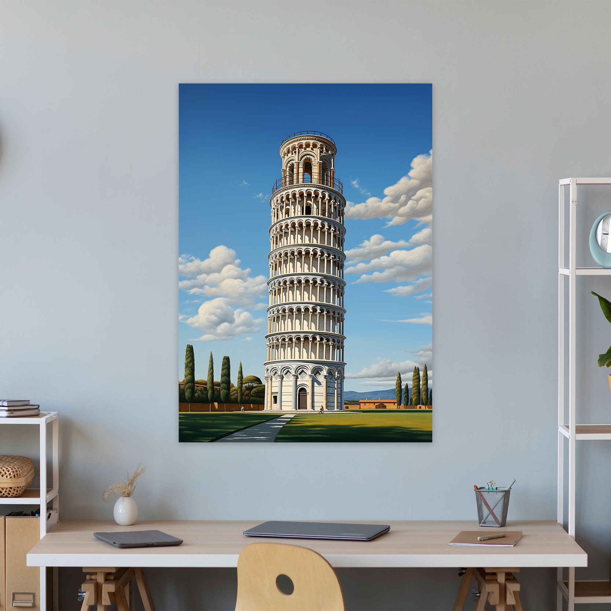 Leaning Tower Of Pisa Wall Art - Leaning Tower Of Pisa, Attention To Detail, Majestic View, Home Decoration