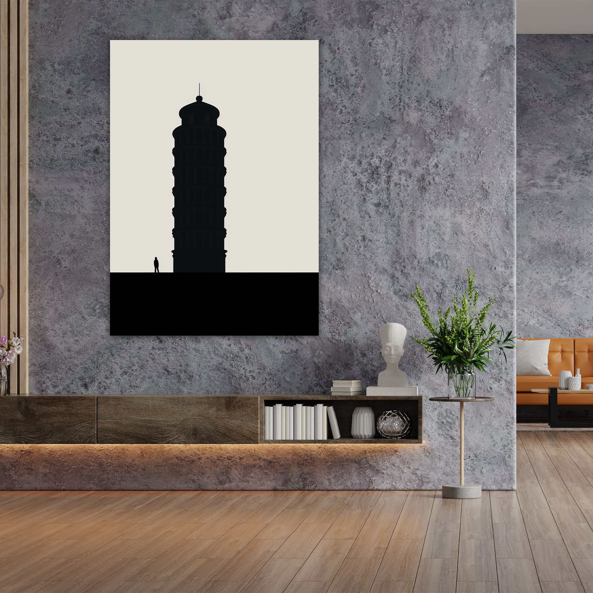 Leaning Tower Of Pisa Minimalist Wall Art - Leaning Tower Of Pisa, Leaning Tower Of Pisa, Wall Decoration, Canvas