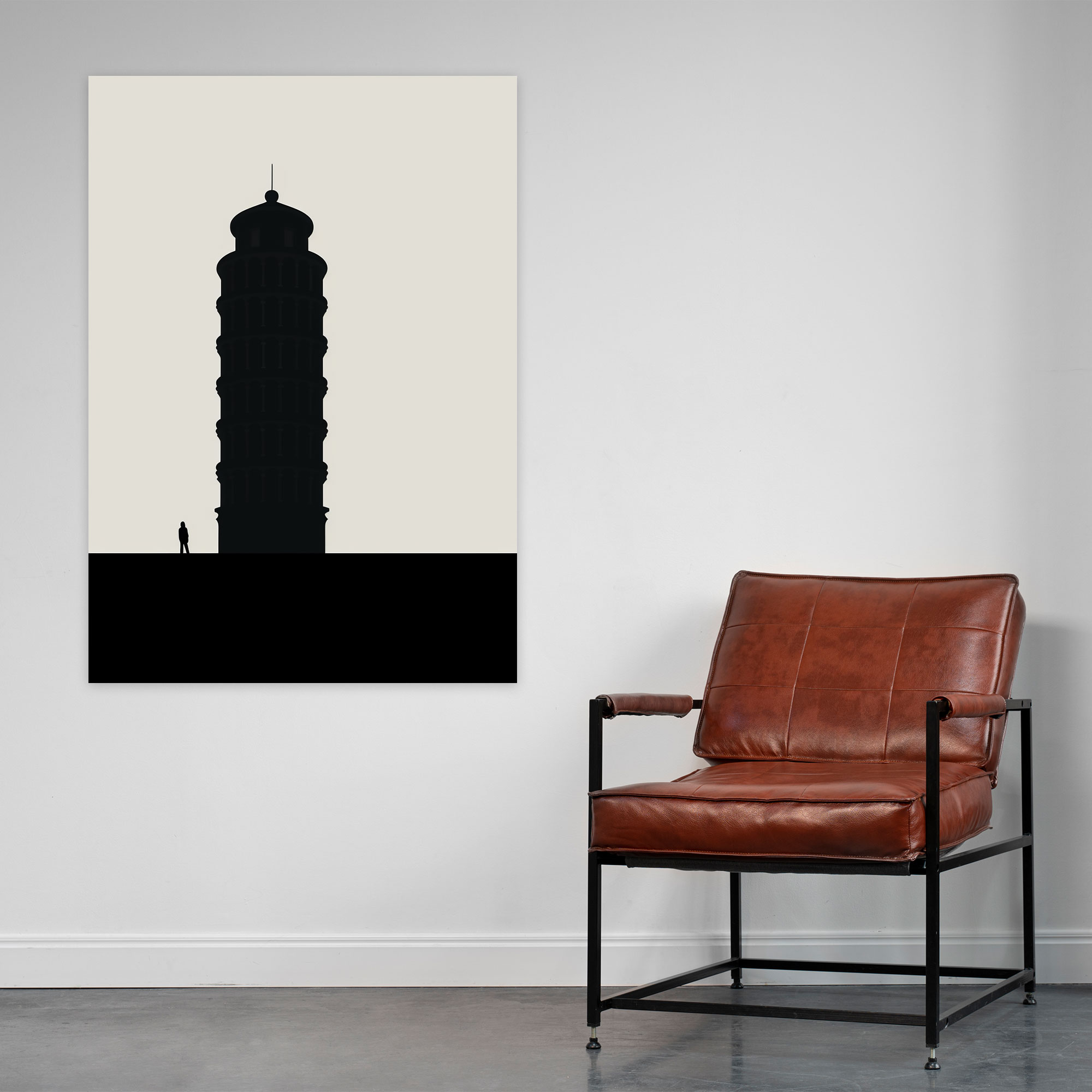 Leaning Tower Of Pisa Minimalist Wall Art - Leaning Tower Of Pisa, Leaning Tower Of Pisa, Wall Decoration, Canvas