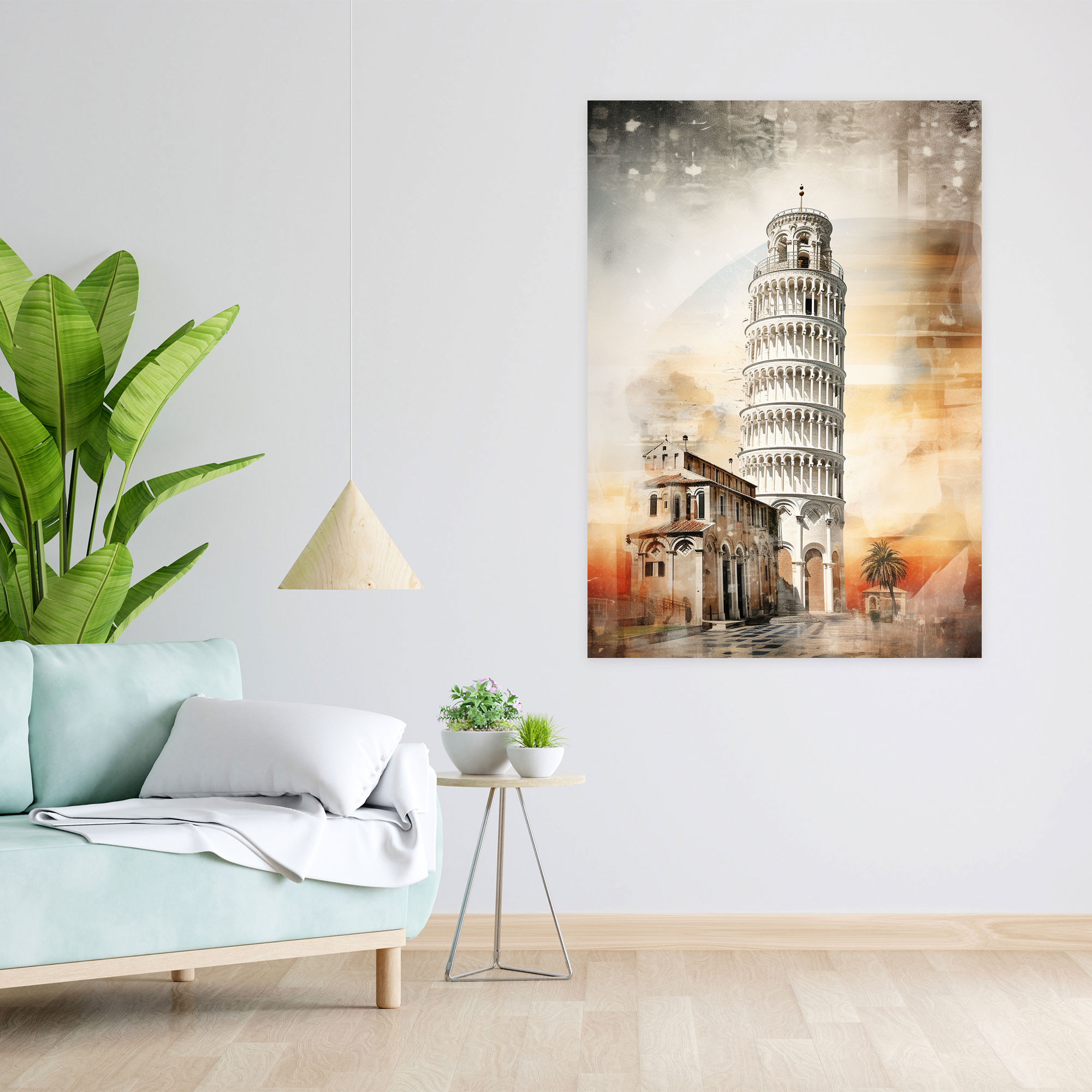 Leaning Tower Of Pisa Contemporary Wall Art - Leaning Tower Of Pisa, Wall Decoration, Style, Wall Art