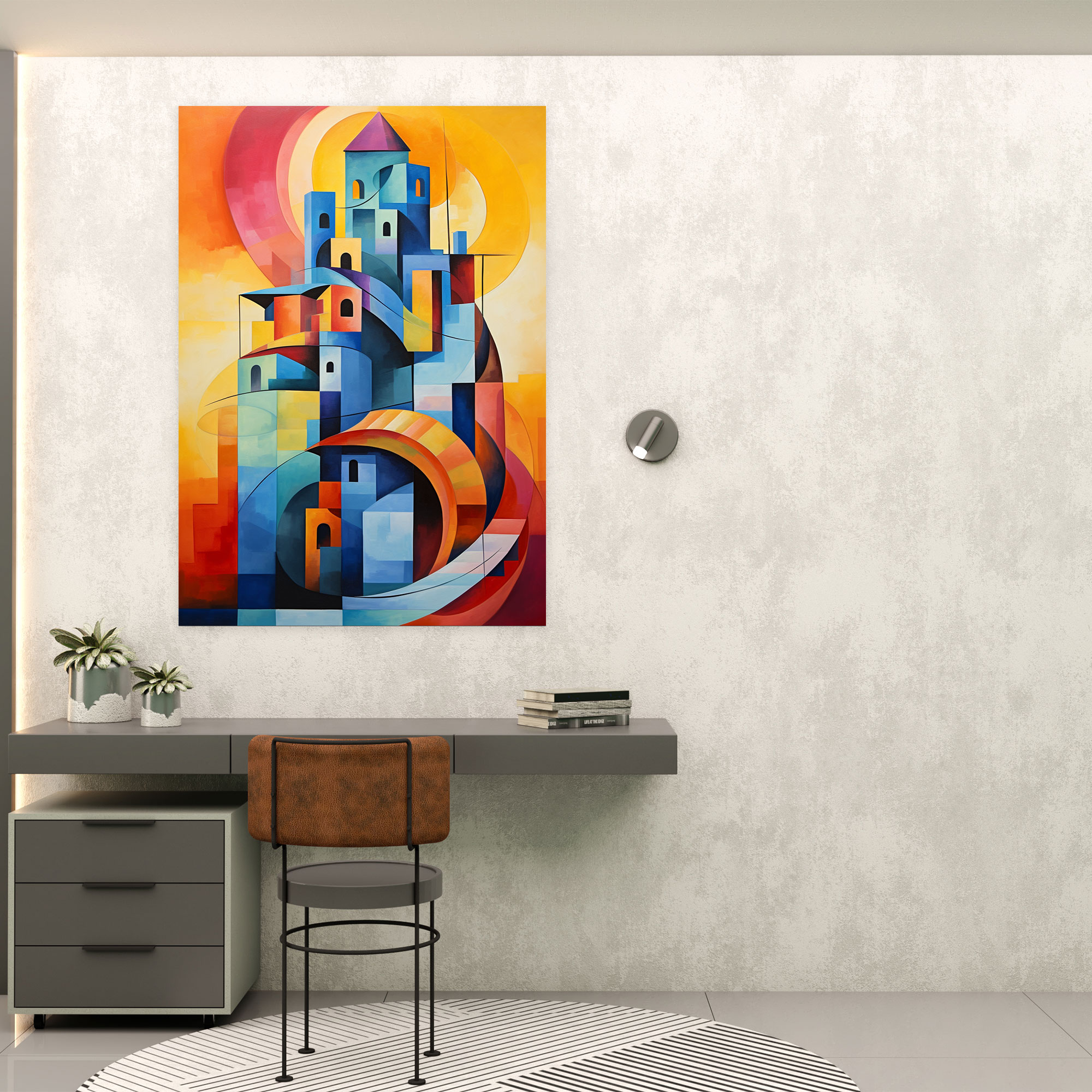 Leaning Tower Of Pisa Abstract Canvas Print - Leaning Tower Of Pisa, Canvas Wall Art, Home Decoration, Wall Art