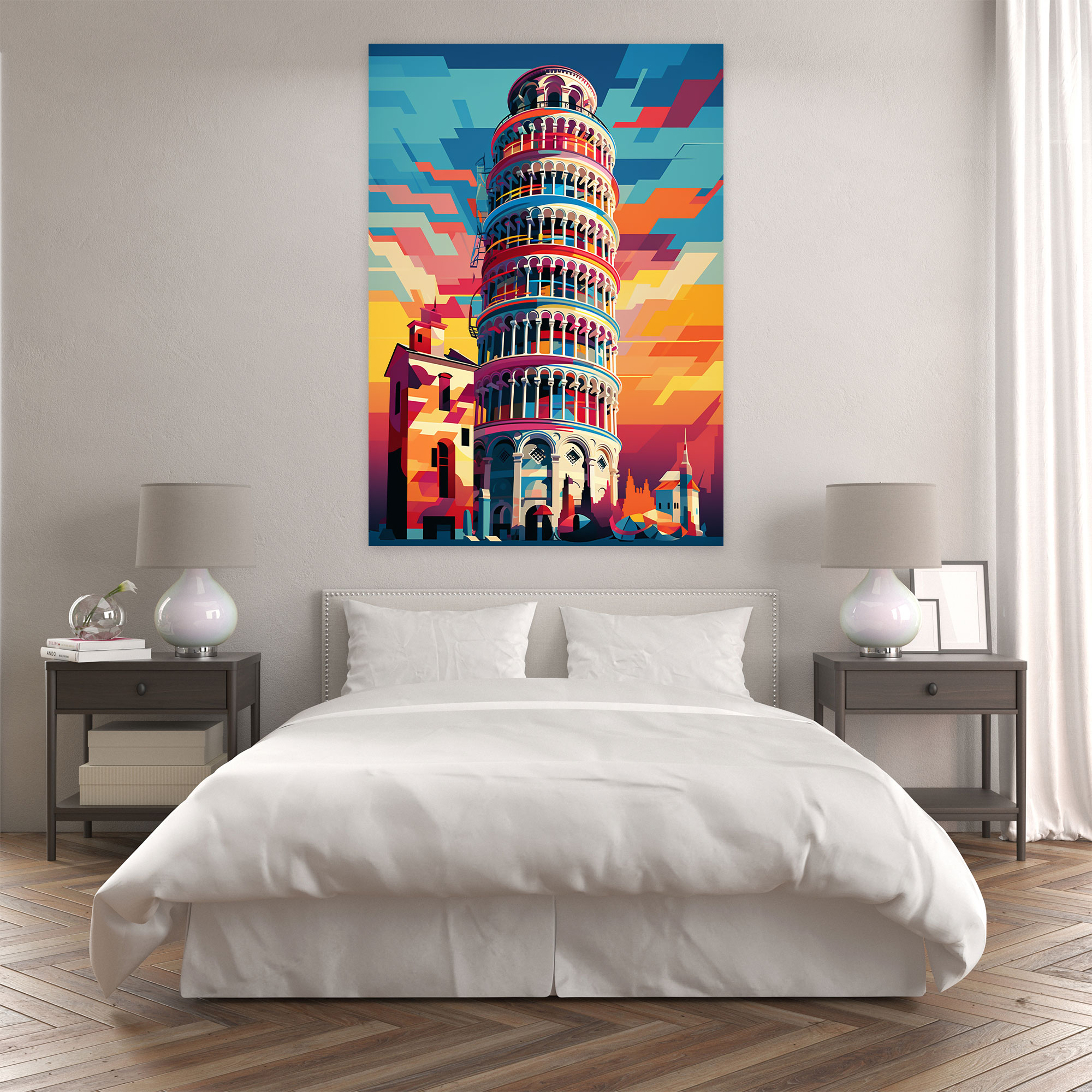 Leaning Tower Of Pisa Canvas Print - Leaning Tower Of Pisa, Wall Art, Leaning Tower Of Pisa, Wall Decoration