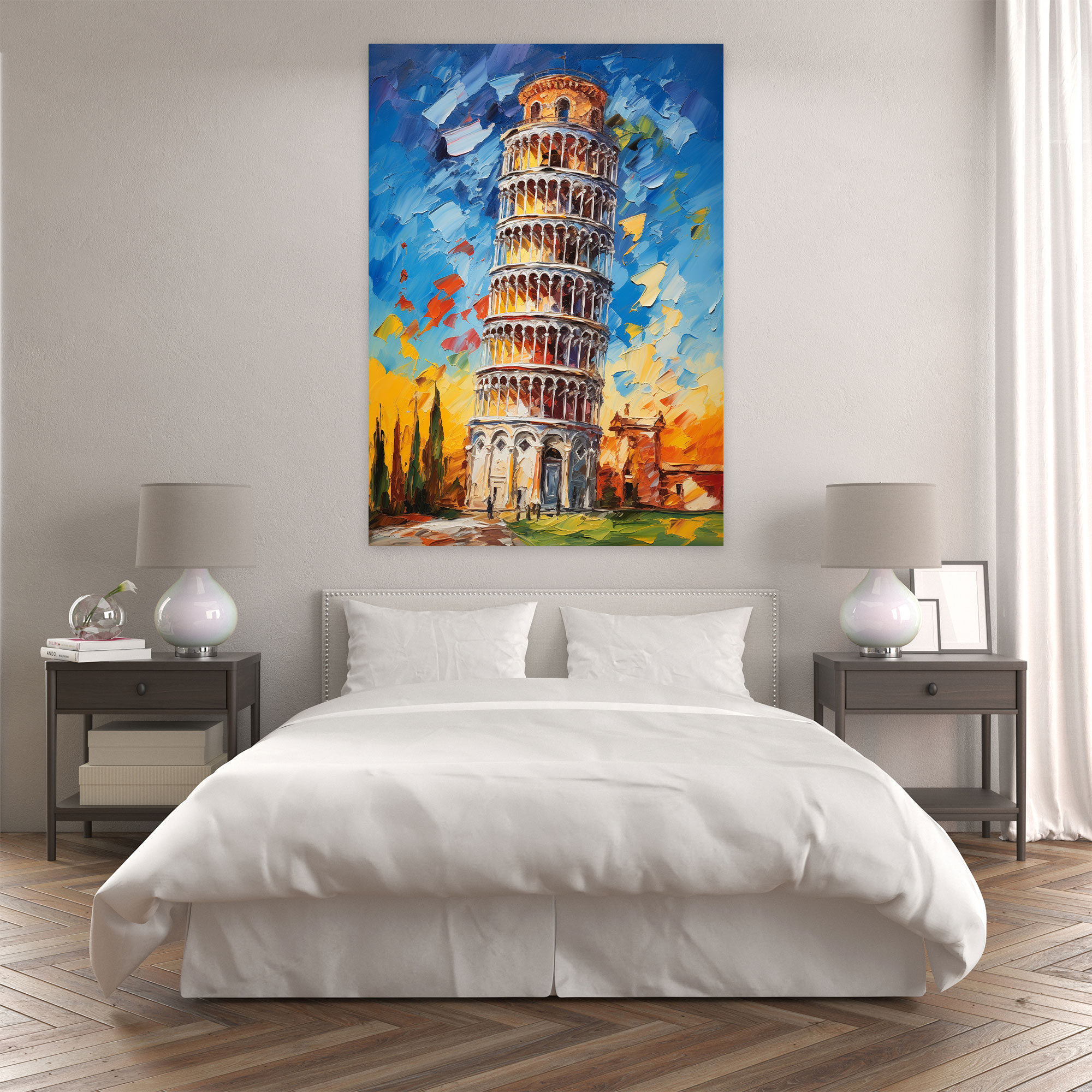 Leaning Tower Of Pisa Canvas Print - Leaning Tower Of Pisa, Wall Decoration, Canvas Print, Wall Art