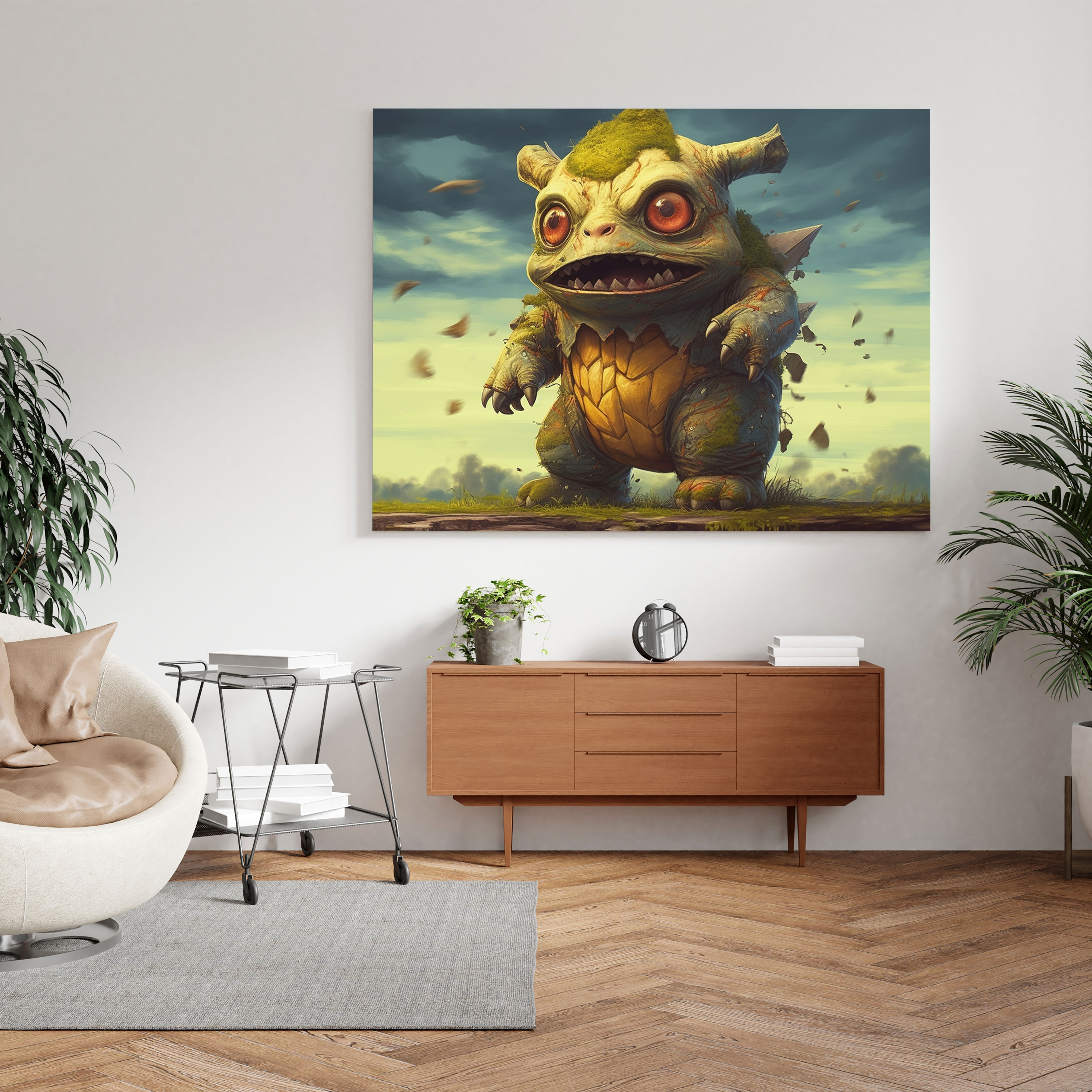Pokemon Wall Art: Pop Culture Mashup With Famous Art Style Canvas Print - Pokemon, Home Decoration, Famous Art Style, Canvas Wall Art