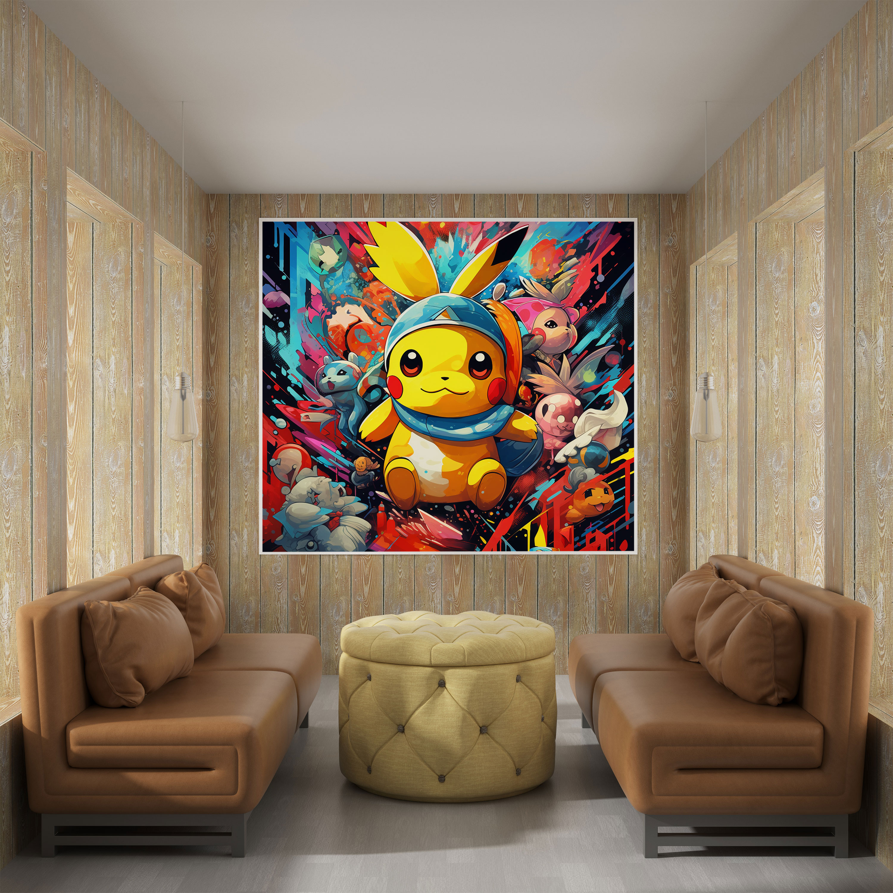 Pokemon Canvas Print - Retro Pop Art Pokemon Wall Art - Pokemon, Home Decoration, Retro Style, Canvas Print