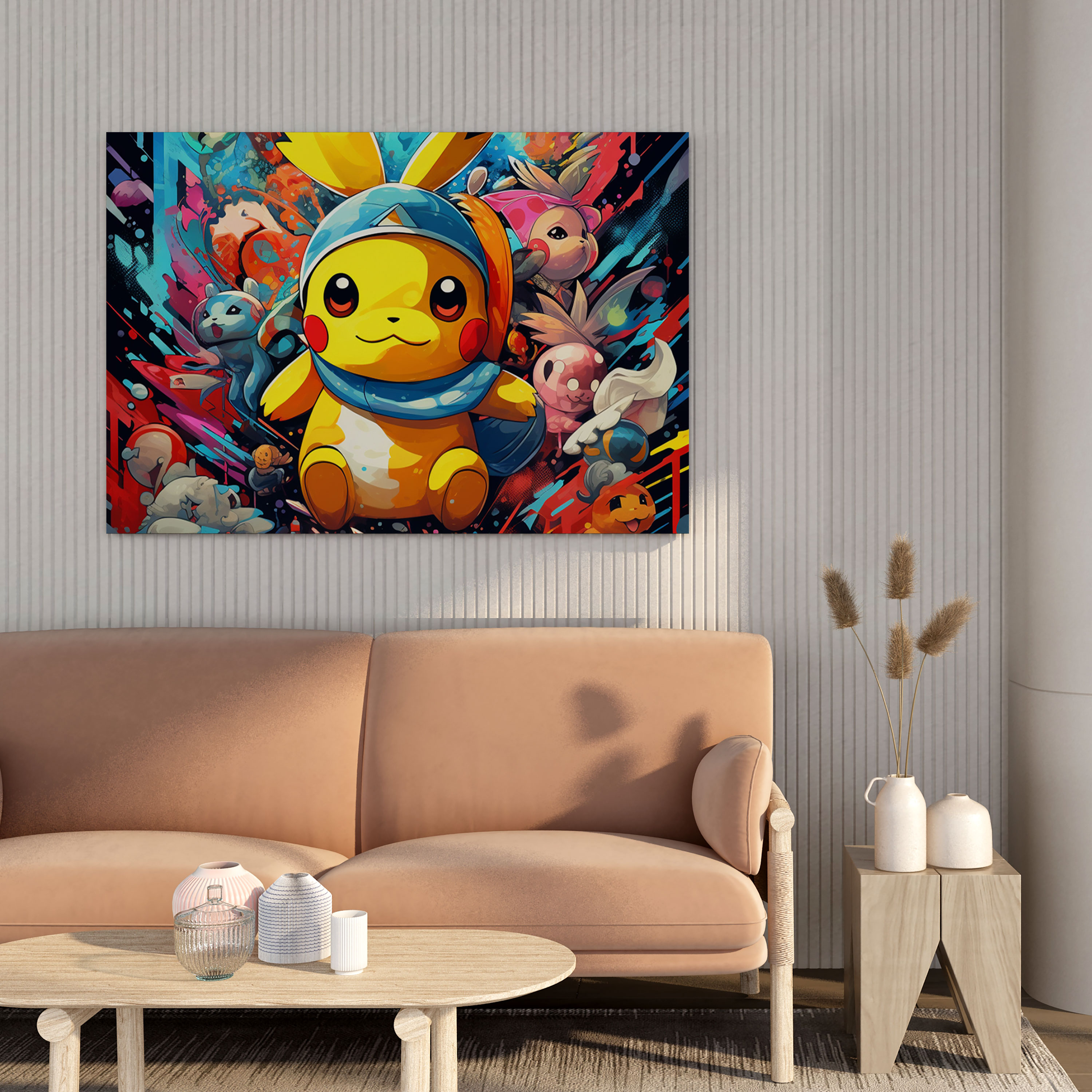 Pokemon Canvas Print - Retro Pop Art Pokemon Wall Art - Pokemon, Home Decoration, Retro Style, Canvas Print