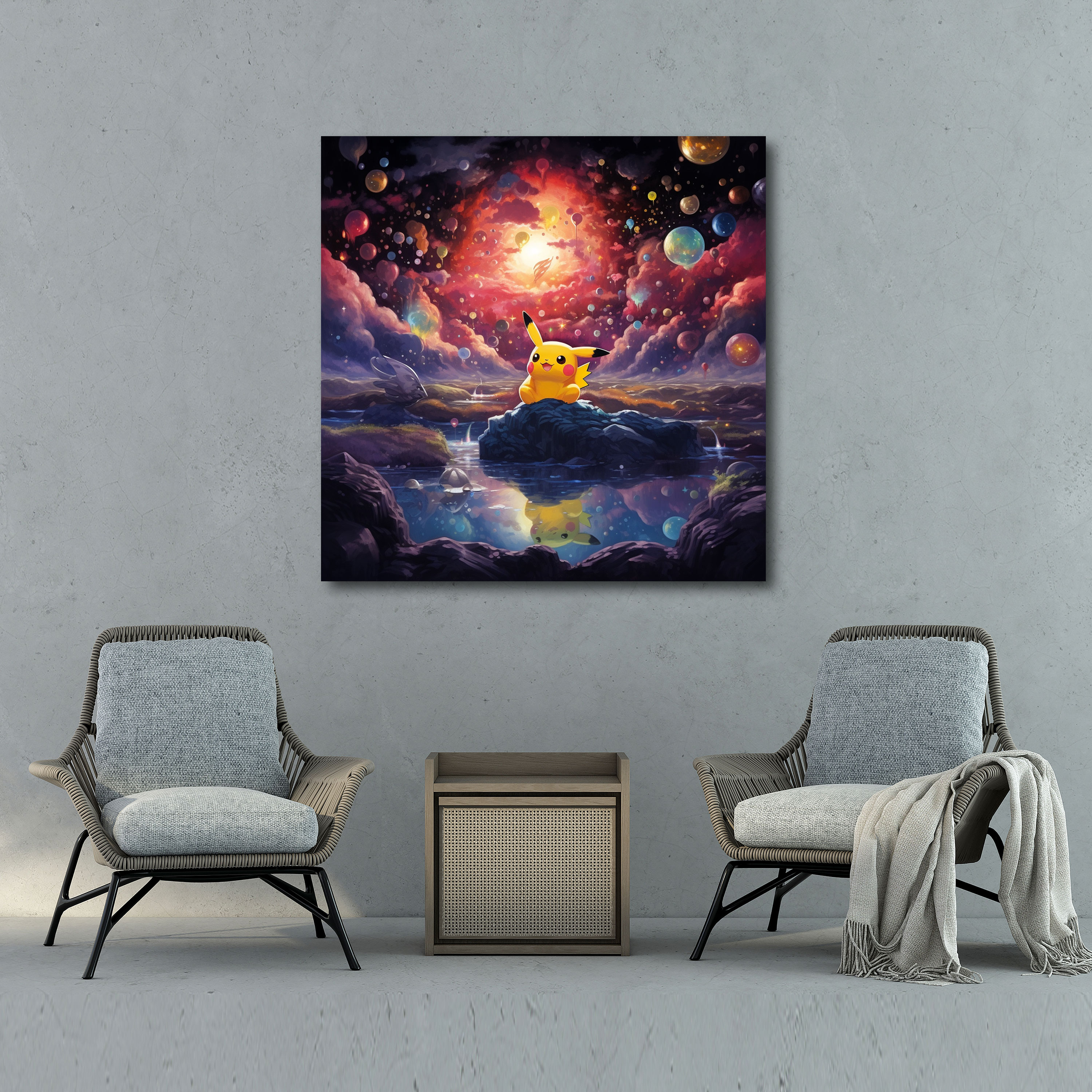 Pokemon Wall Art - Surreal Cosmos Pokemon Canvas Print - Pokemon, Surreal Artwork, Pokemon, Canvas
