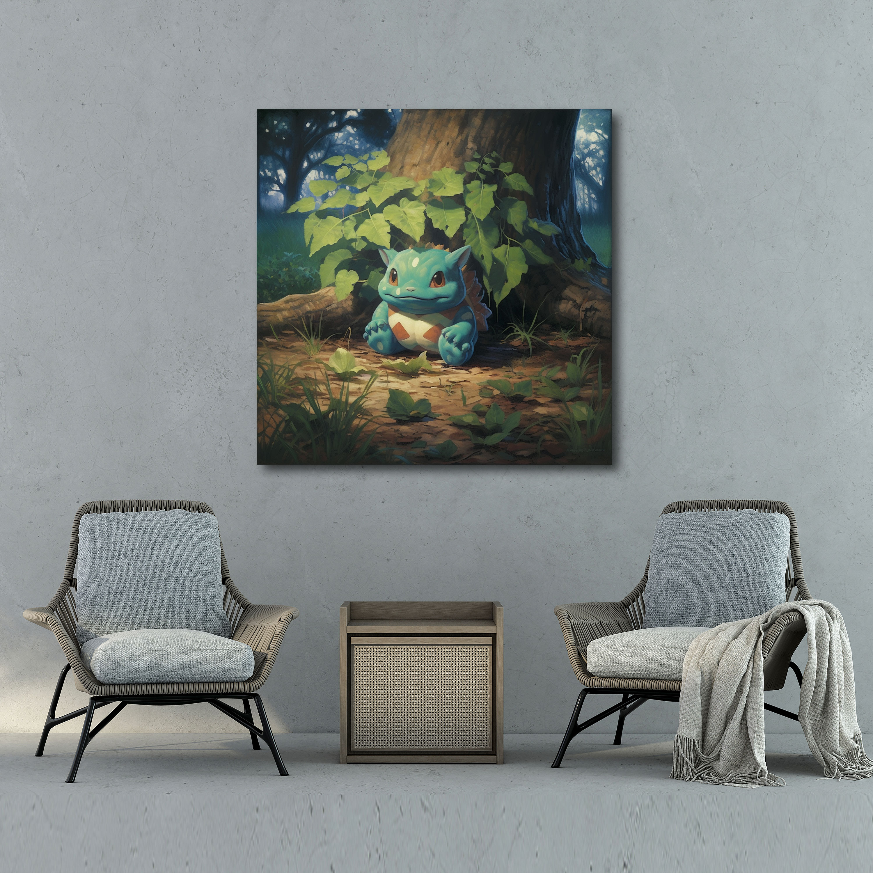 Pokemon Wall Art: Bulbasaur Resting Under Shady Tree - Pokemon, Pokemon, Wall Decoration, Bulbasaur