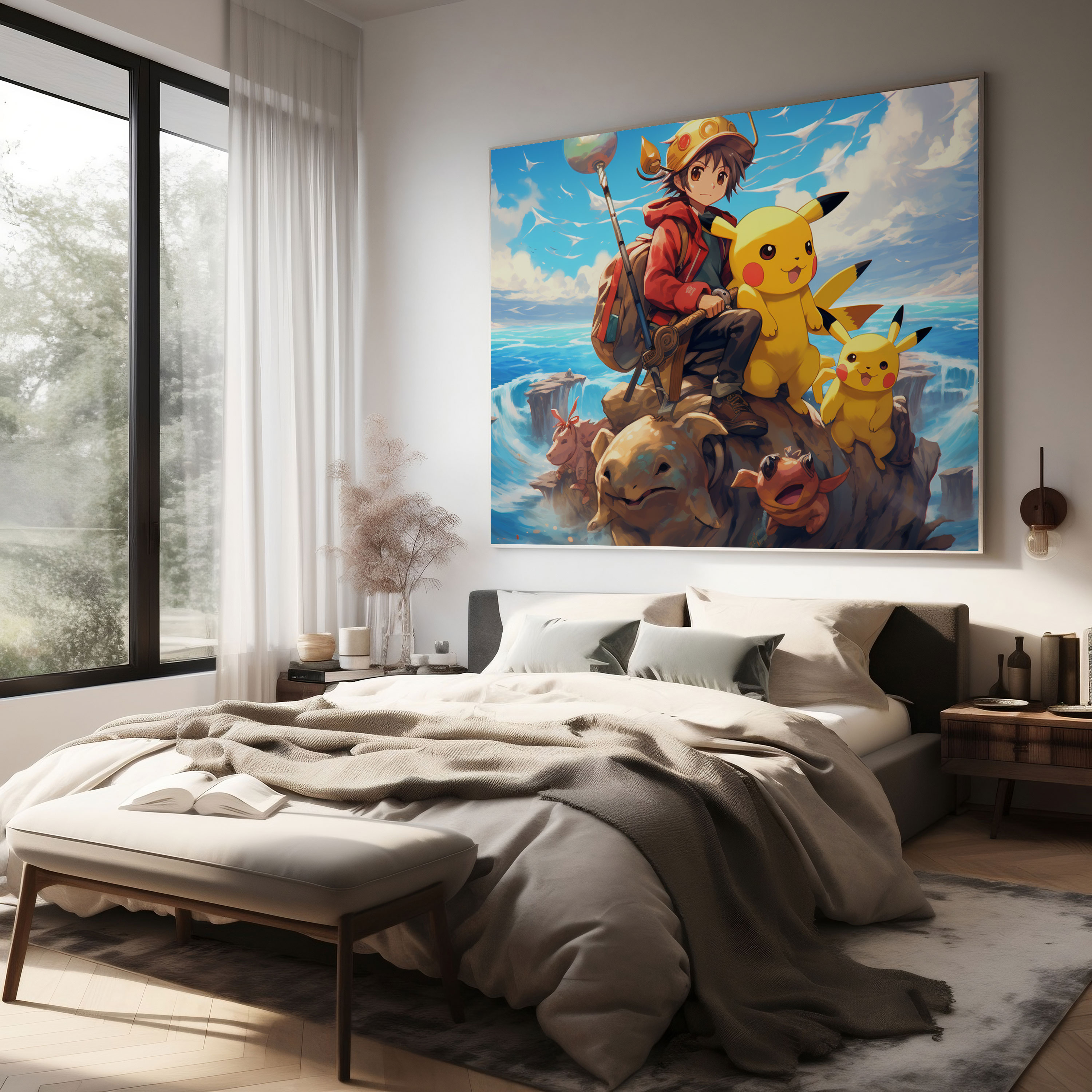 Pokemon Wall Art: Pikachu And Friends On Epic Adventure - Pokemon, Pikachu, Friends, Home Decoration