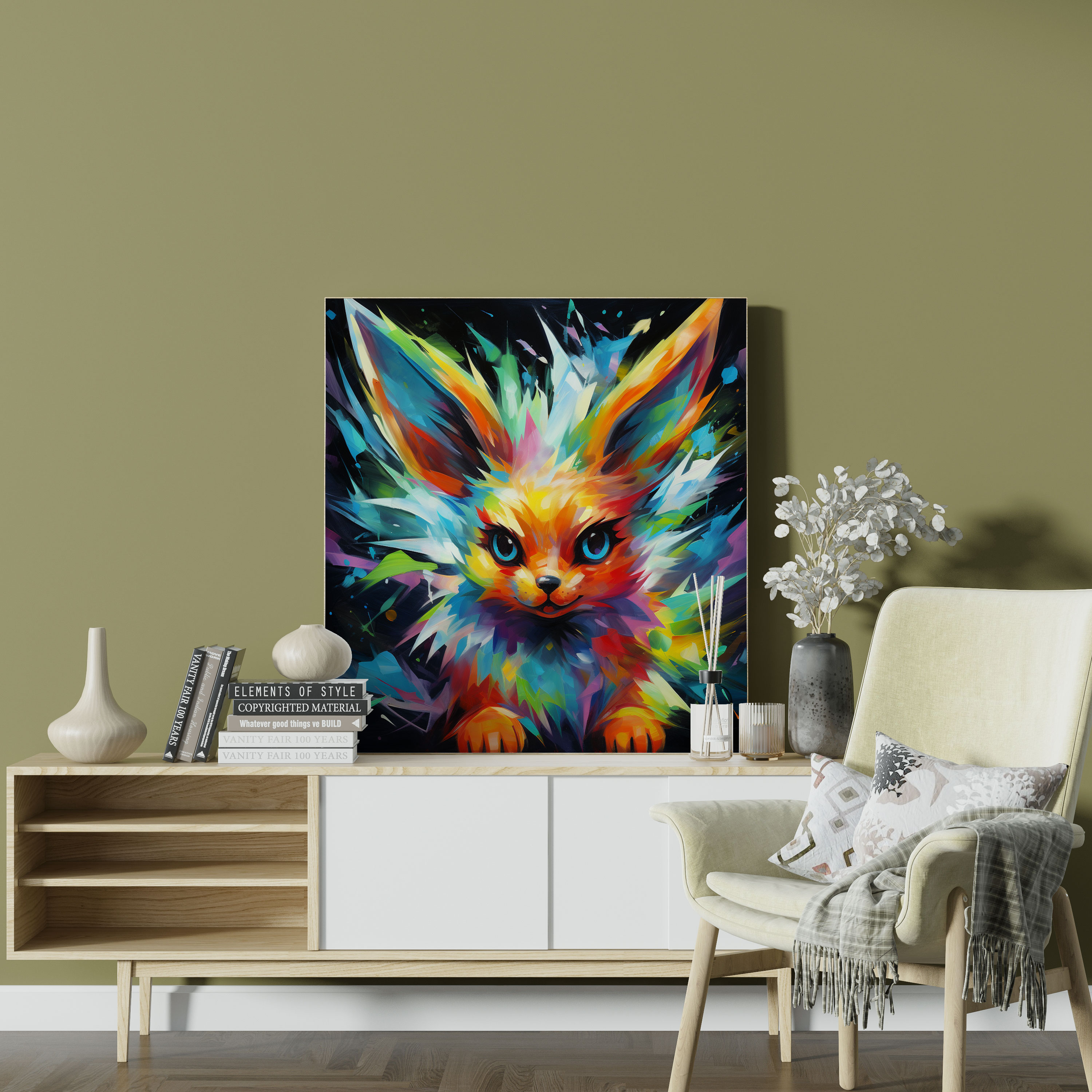 Pokemon Canvas Print - Abstract Eevee Evolution - Pokemon, Eevee, Wall Decoration, Canvas Wall Art