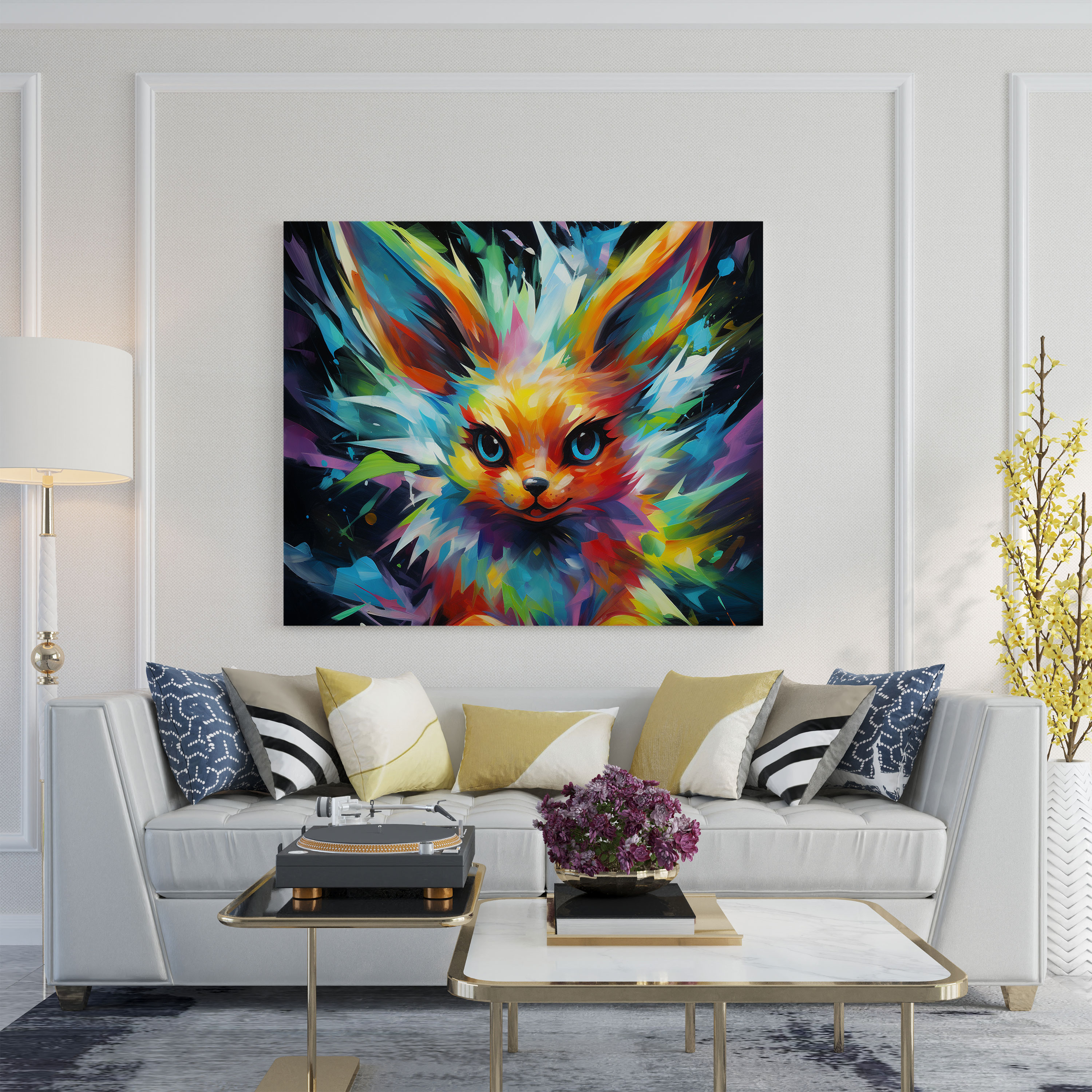 Pokemon Canvas Print - Abstract Eevee Evolution - Pokemon, Eevee, Wall Decoration, Canvas Wall Art