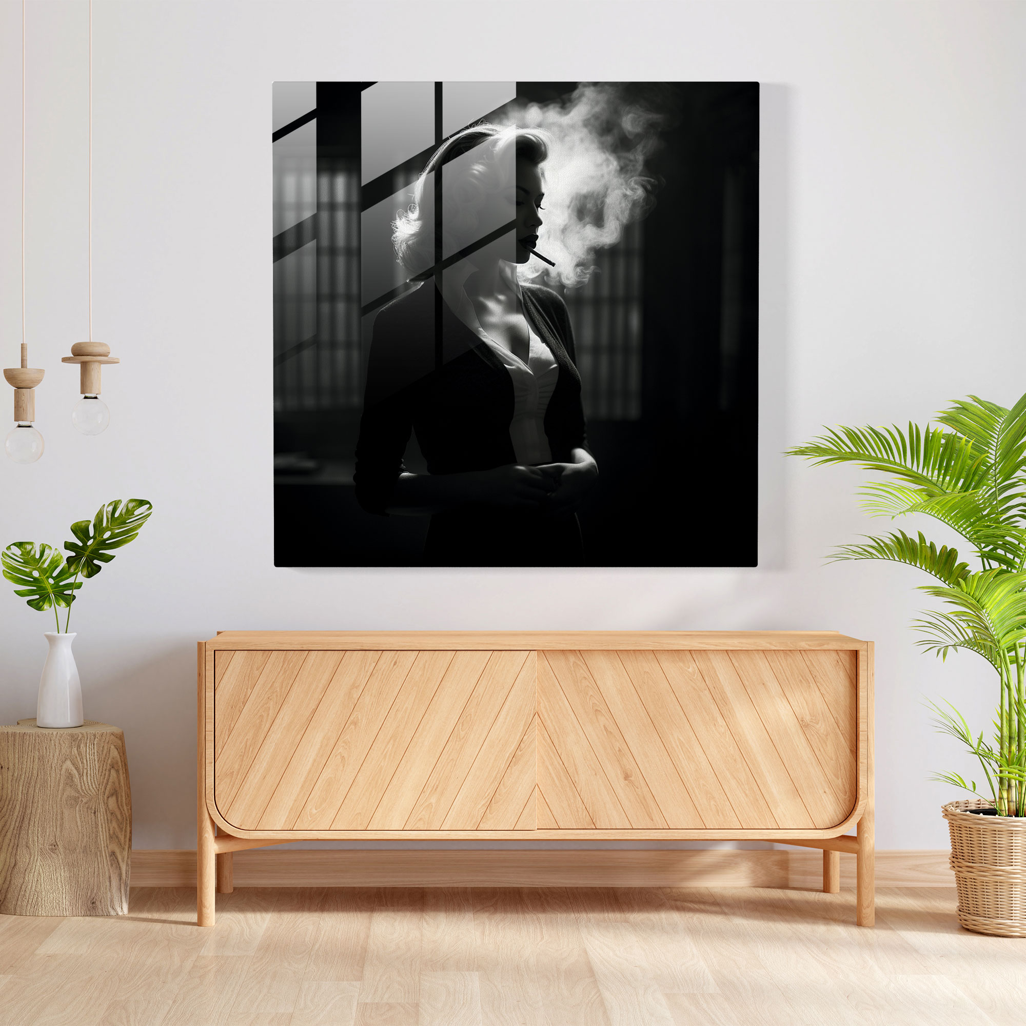Pulp Fiction Glass Print - Pulp Fiction, Femme Fatale, Pulp Fiction, Glass Wall Art