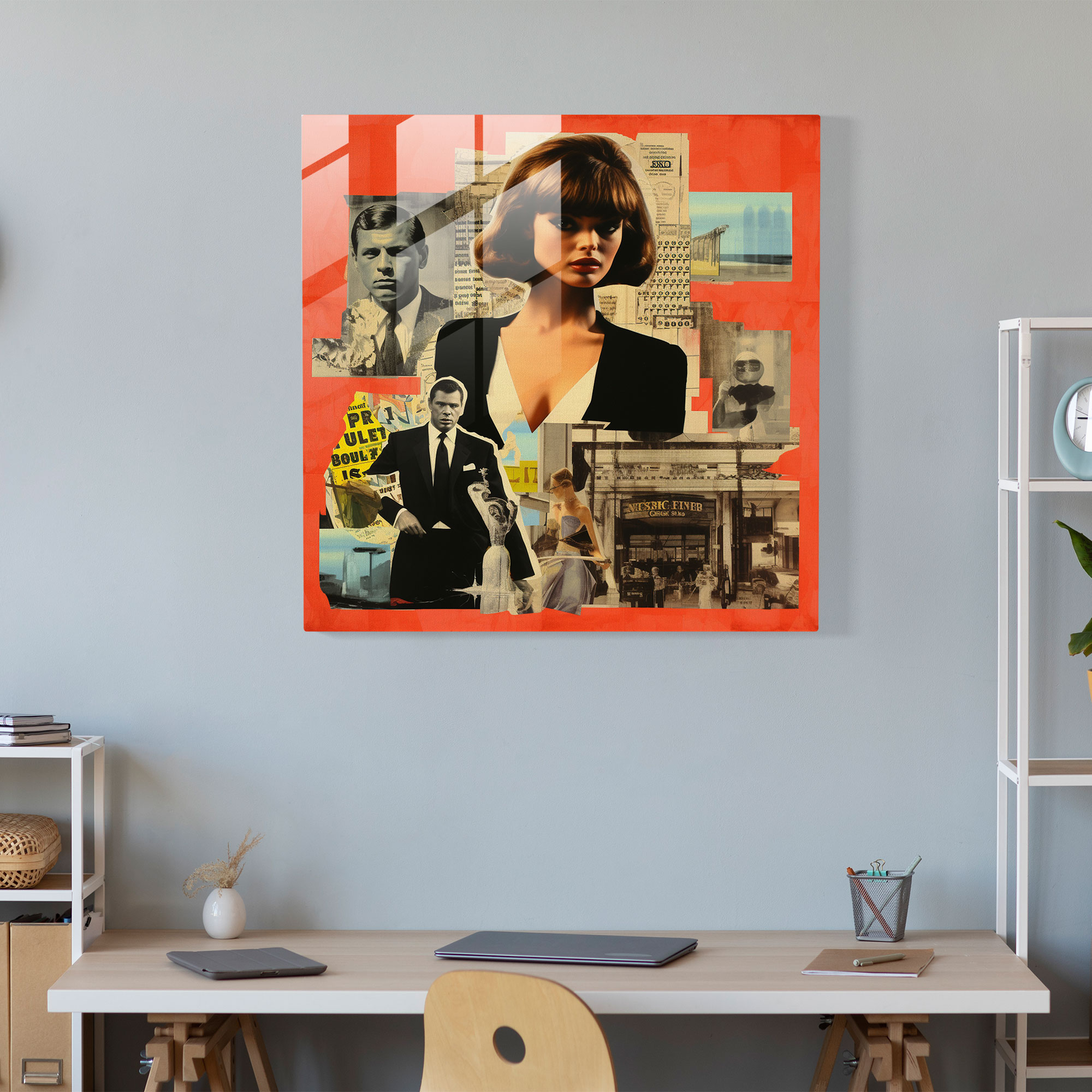 Pulp Fiction Cam Tablo - Efsanevi Tasarım Cam Duvar Sanatı