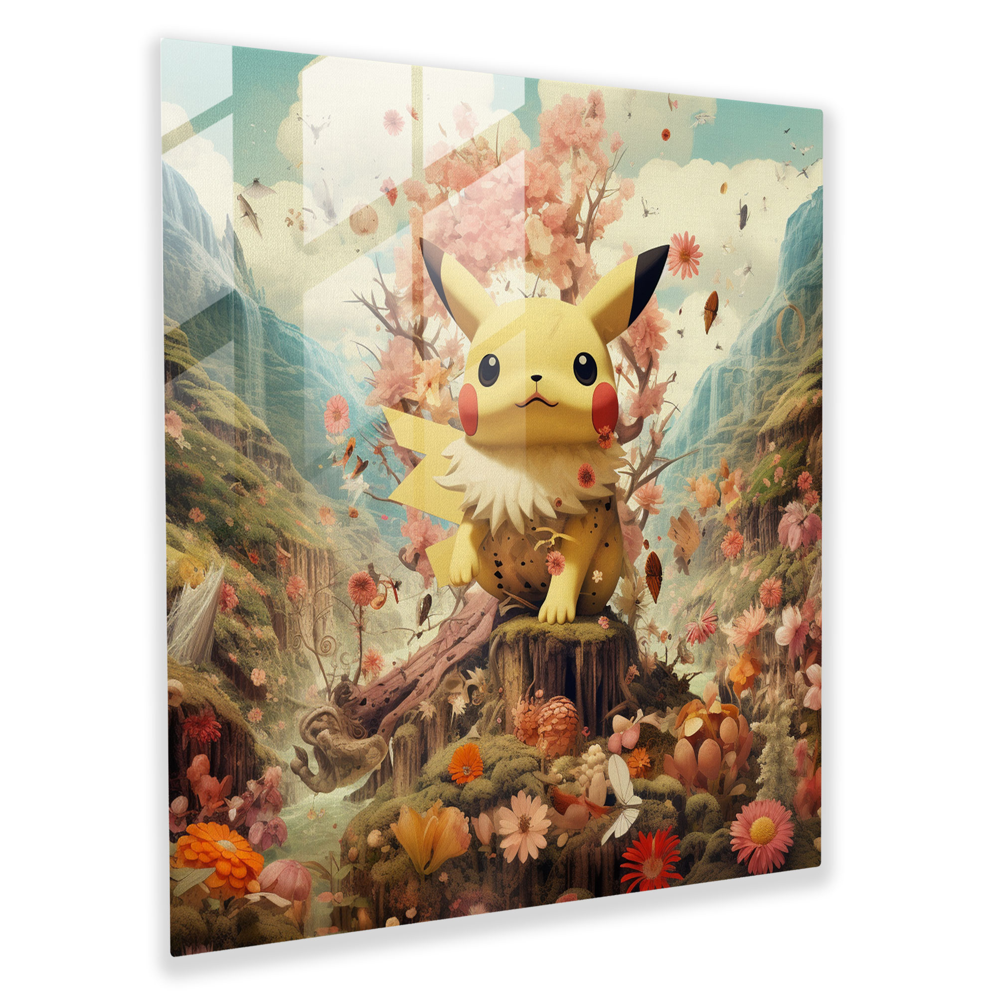 Dreamscape Pokemon Fusion: Glass Print - Pokemon, Glass Print, Pokemon Elements, Dreamlike