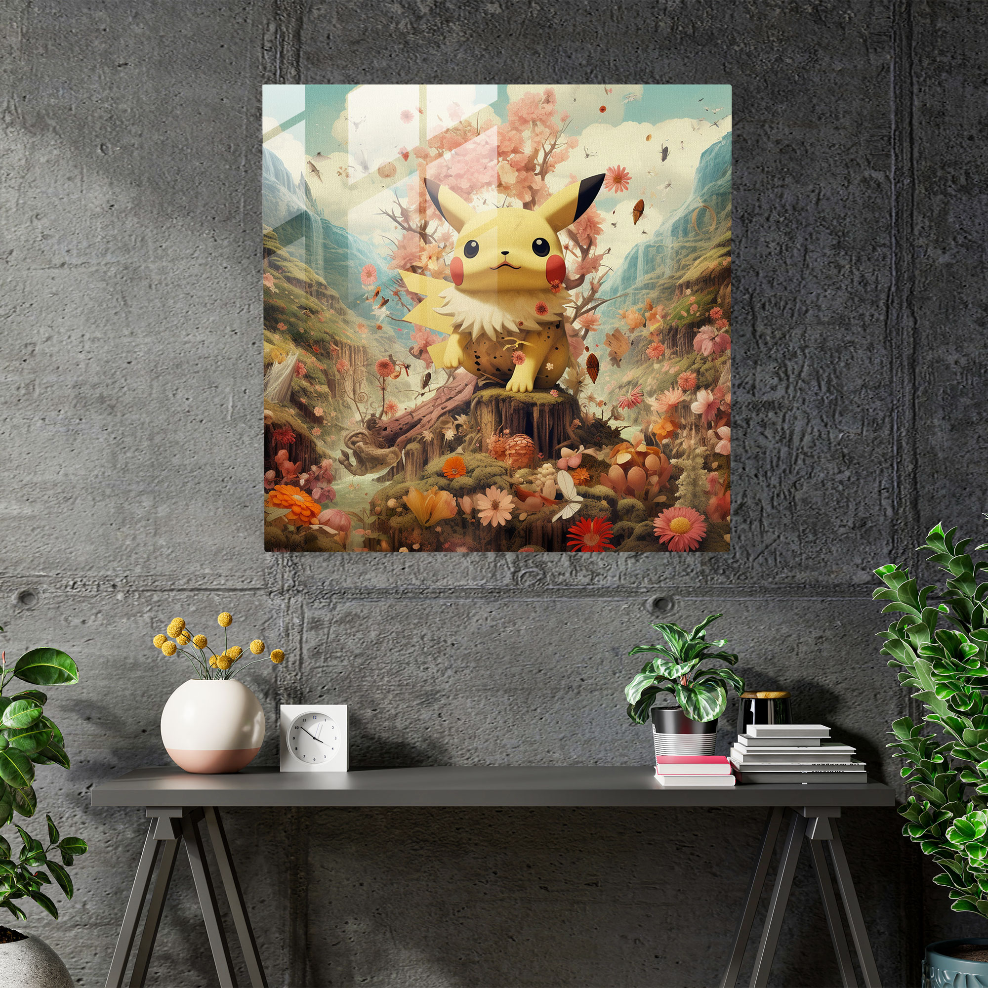 Dreamscape Pokemon Fusion: Glass Print - Pokemon, Glass Print, Pokemon Elements, Dreamlike