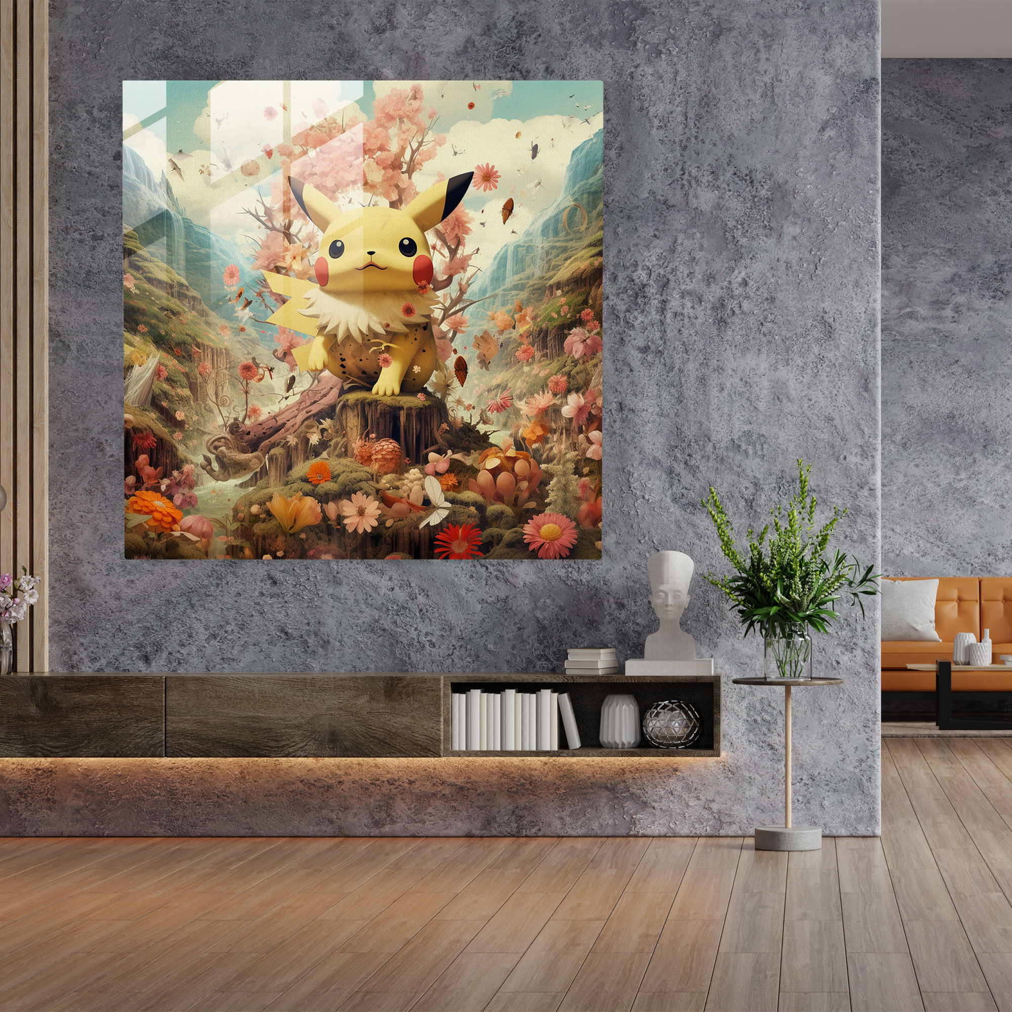 Dreamscape Pokemon Fusion: Glass Print - Pokemon, Glass Print, Pokemon Elements, Dreamlike