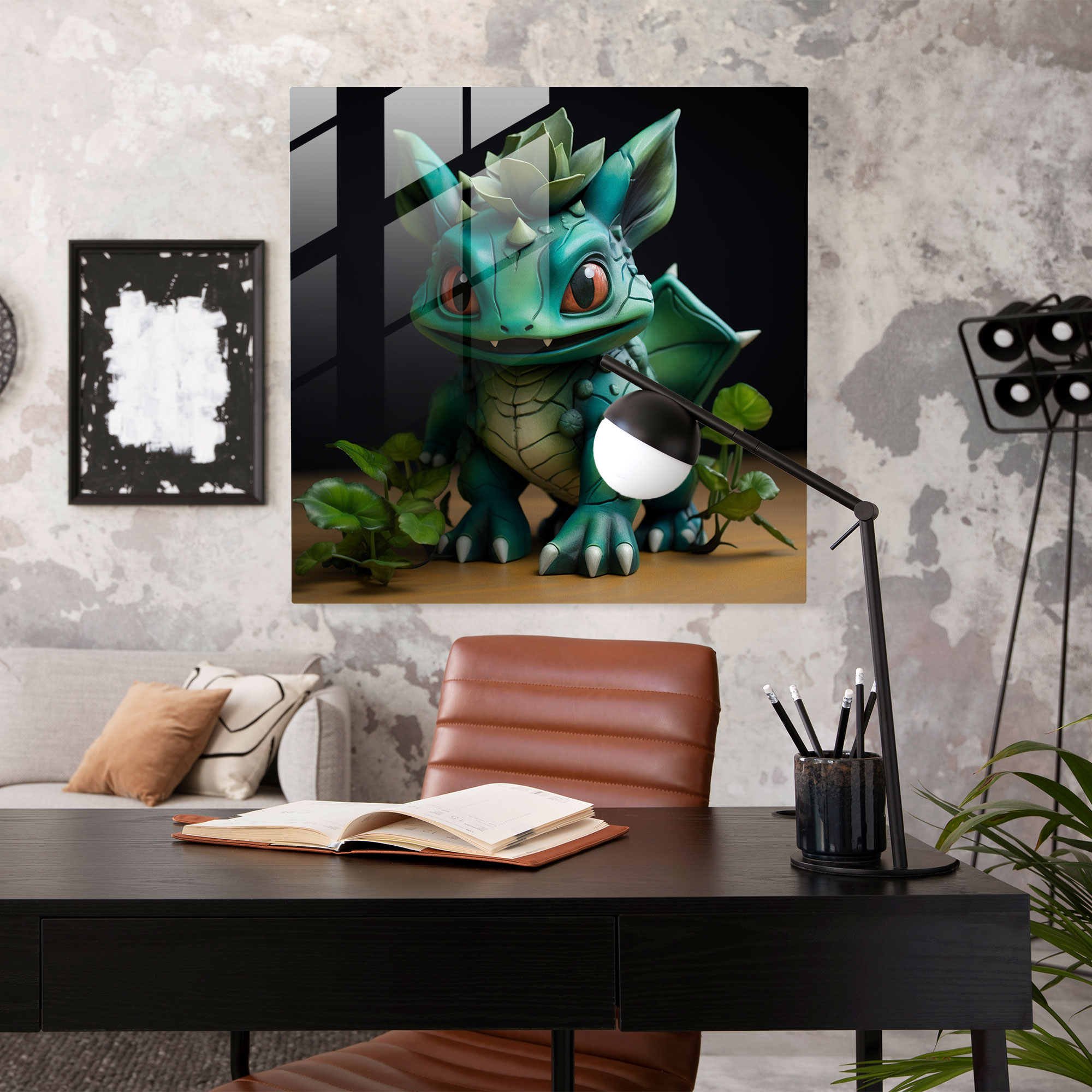 Bulbasaur Realism Glass Sculpture - Pokemon, Bulbasaur Realism Glass Sculpture, Glass Art, Realistic Sculpture