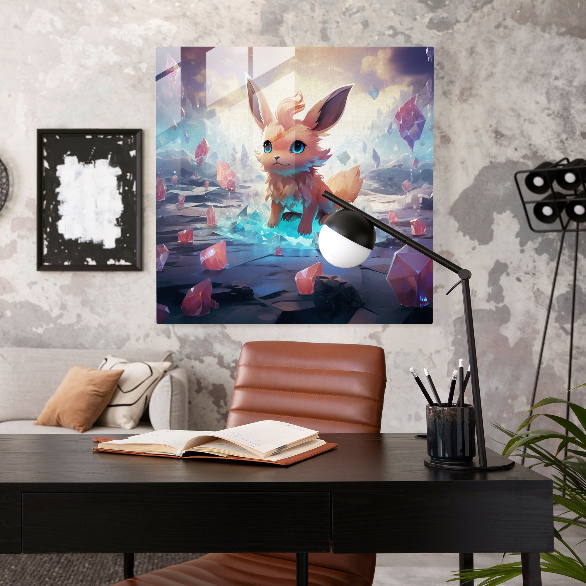 Pokemon Transformation Glass Print - Pokemon, Surrealistic Artwork, Glass Art, Wall Decoration