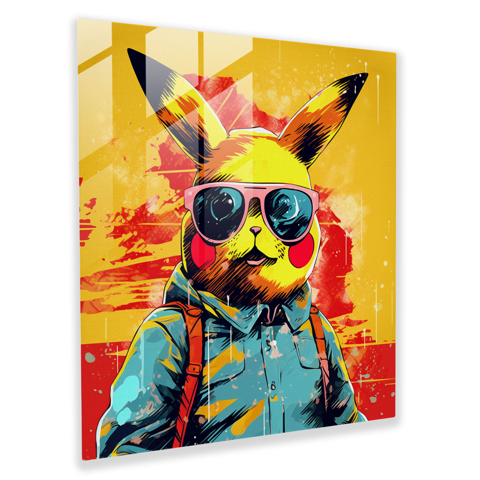 Pokemon Glass Print - Retro Cool - Pokemon, Glass Print, Home Decoration, Retro Sunglasses