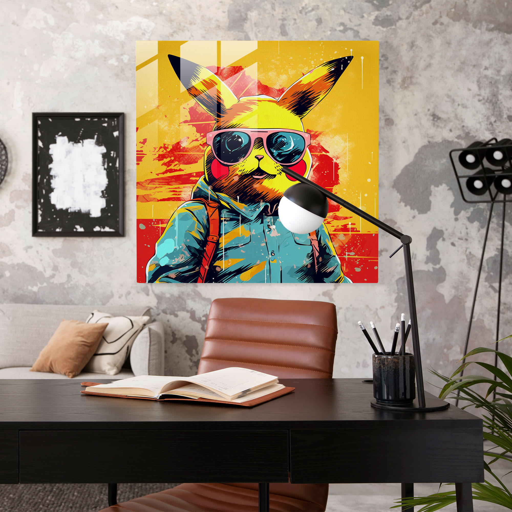 Pokemon Glass Print - Retro Cool - Pokemon, Glass Print, Home Decoration, Retro Sunglasses