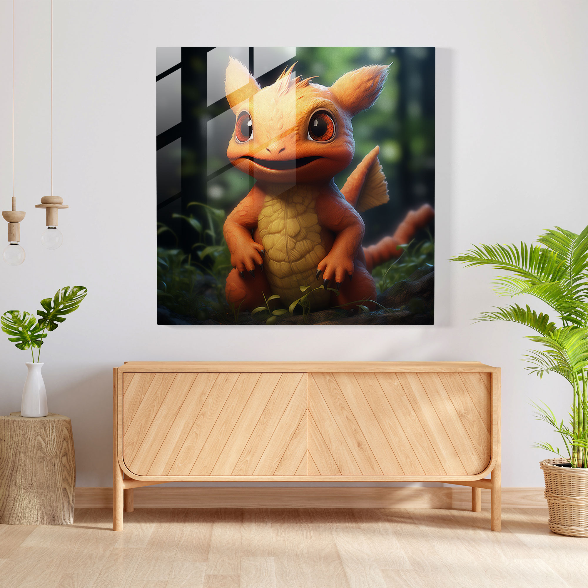 Pokemon Realistic Glass Print - Pokemon, Glass Print, Pokemon Realistic Glass Print, Wall Decoration