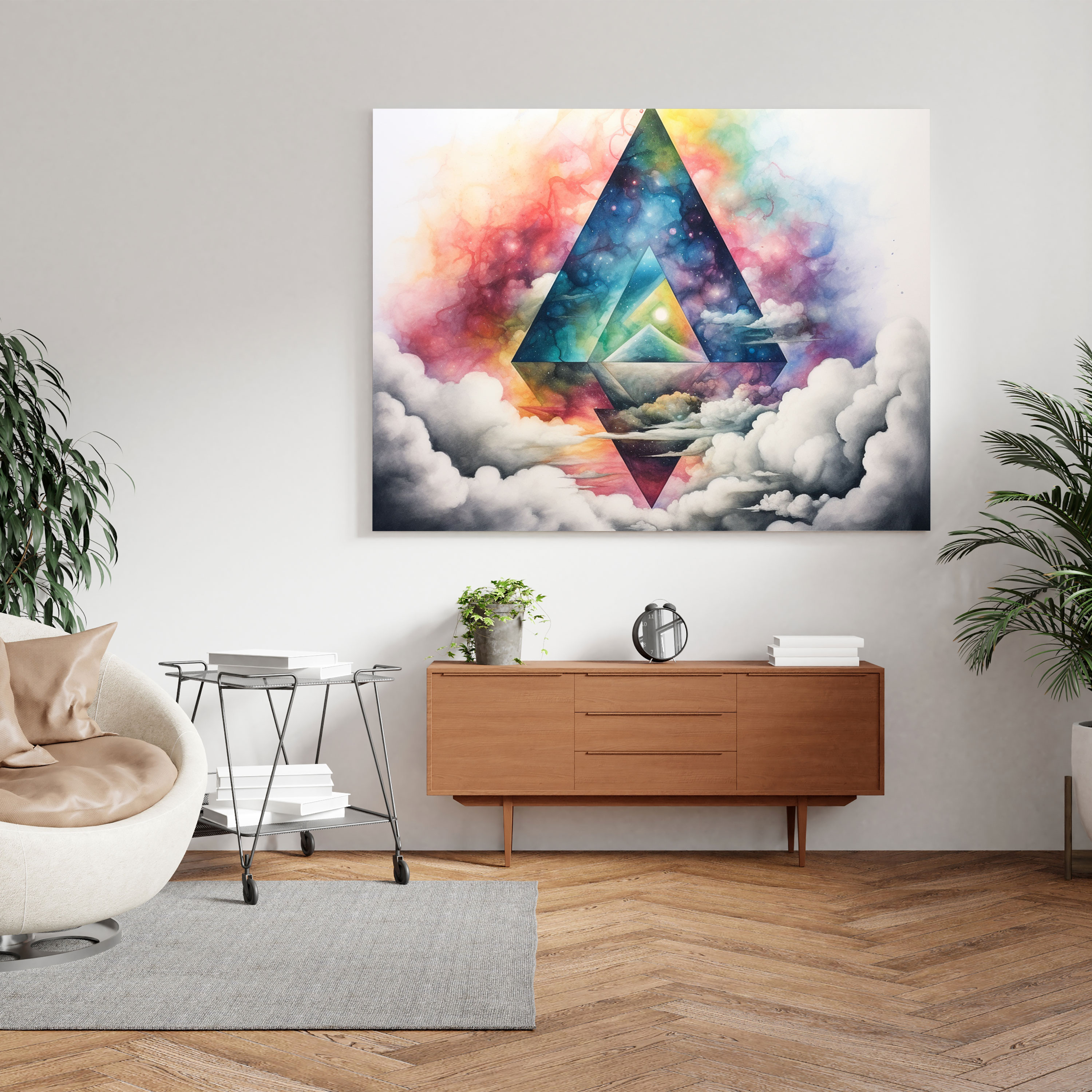 Pink Floyd Wandkunst - Traumhaftes Aquarell-Leinwandbild - Pink Floyd Leinwandkunst Wanddekoration Leinwandbild