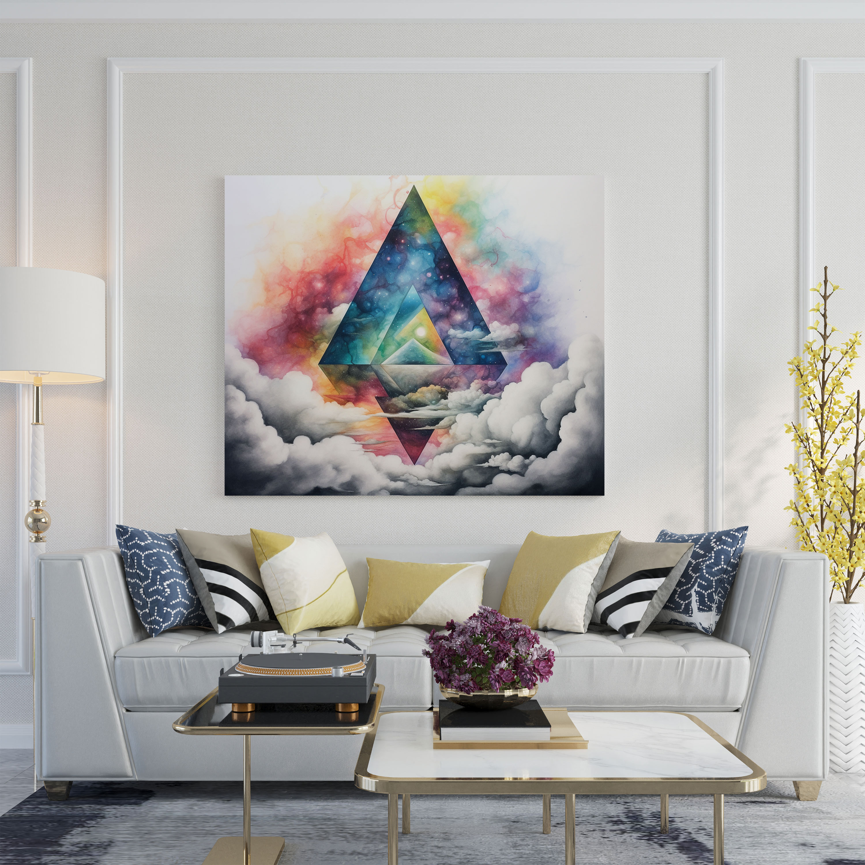 Pink Floyd Wandkunst - Traumhaftes Aquarell-Leinwandbild - Pink Floyd Leinwandkunst Wanddekoration Leinwandbild