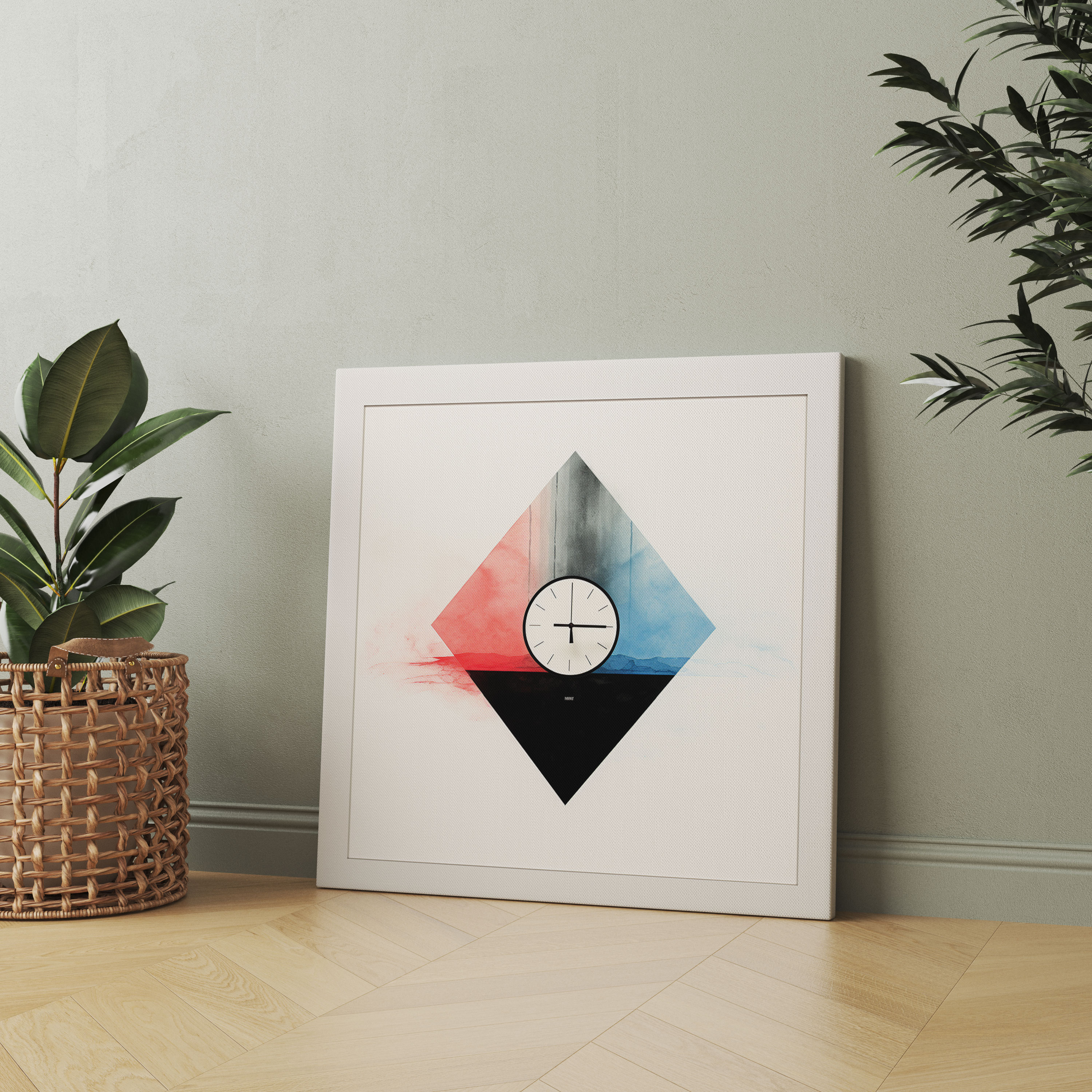 Pink Floyd Wall Art - 'Time' Minimalist Canvas Print - Pink Floyd, Pink Floyd, Minimalist, Wall Decoration
