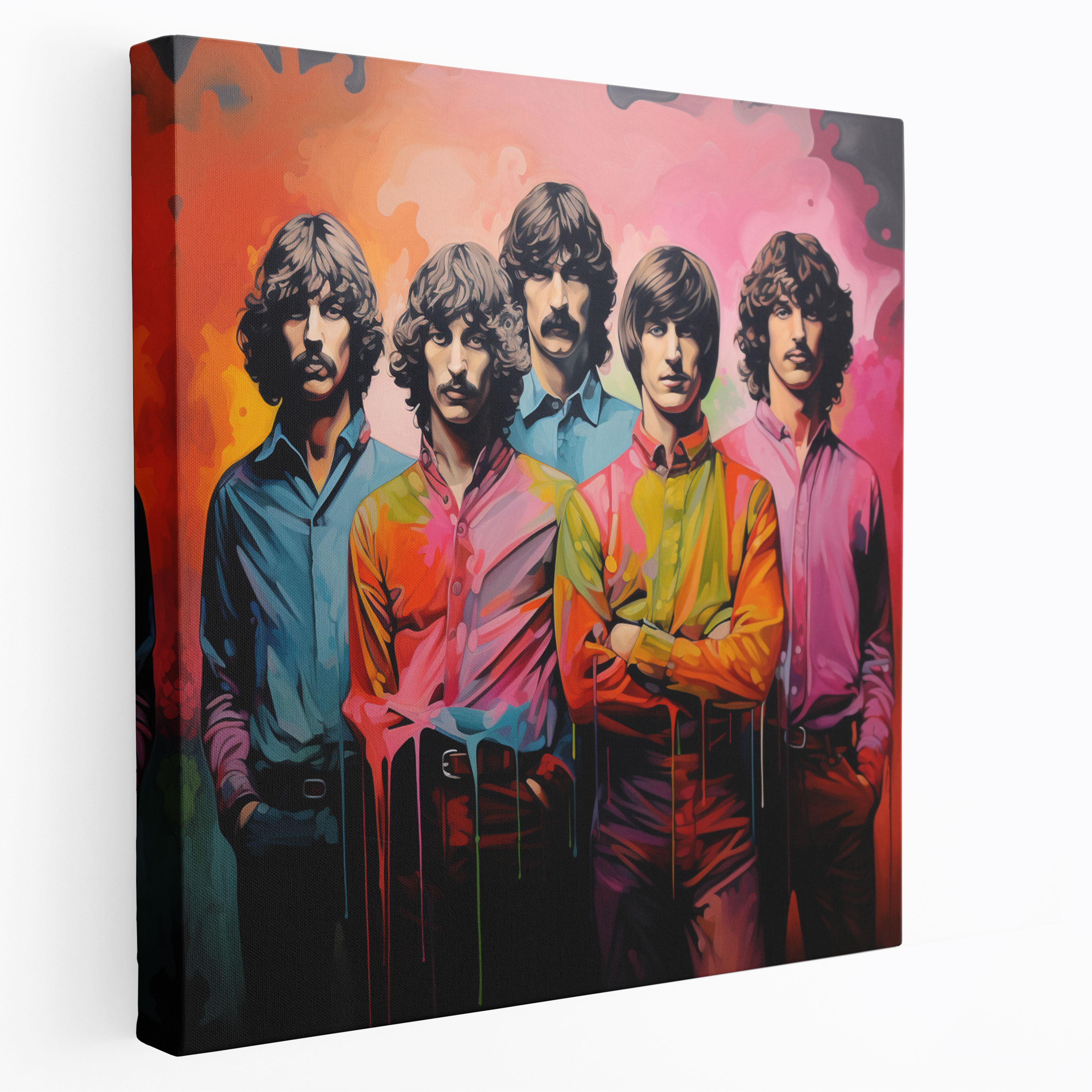 Pink Floyd Pop Art Leinwandbild - Pop Art Stil Gemälde Wohnkultur