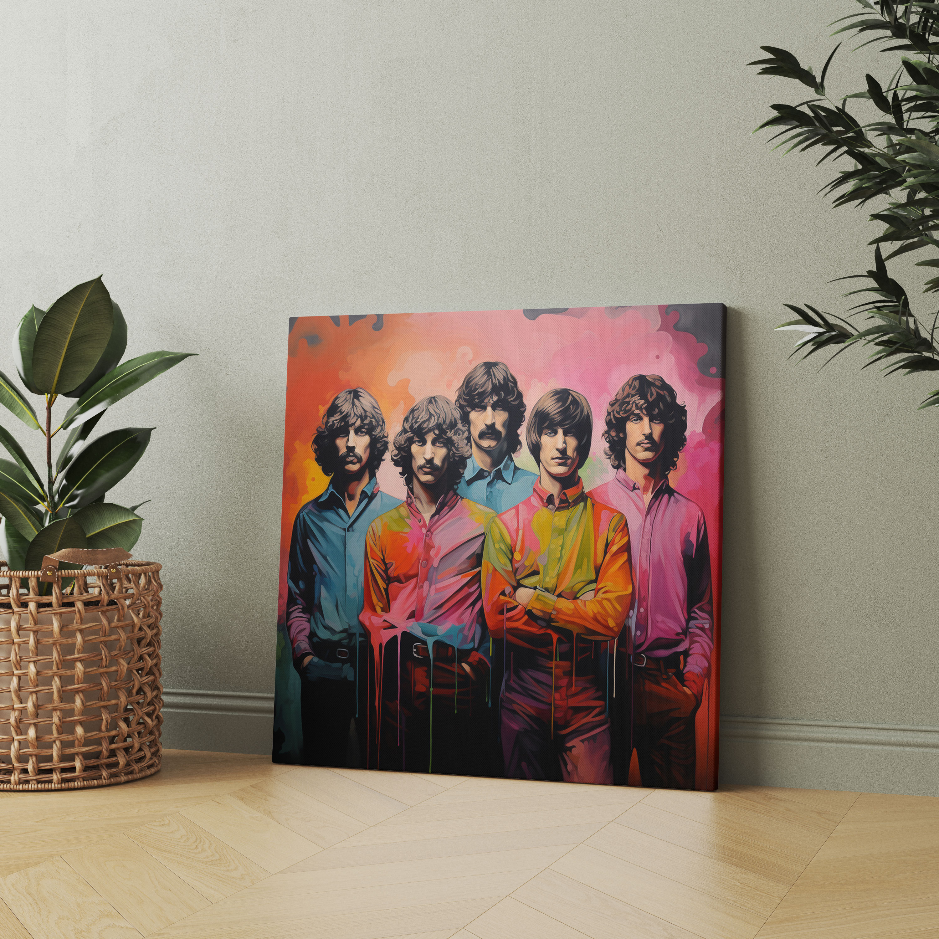 Pink Floyd Pop Art Leinwandbild - Pop Art Stil Gemälde Wohnkultur