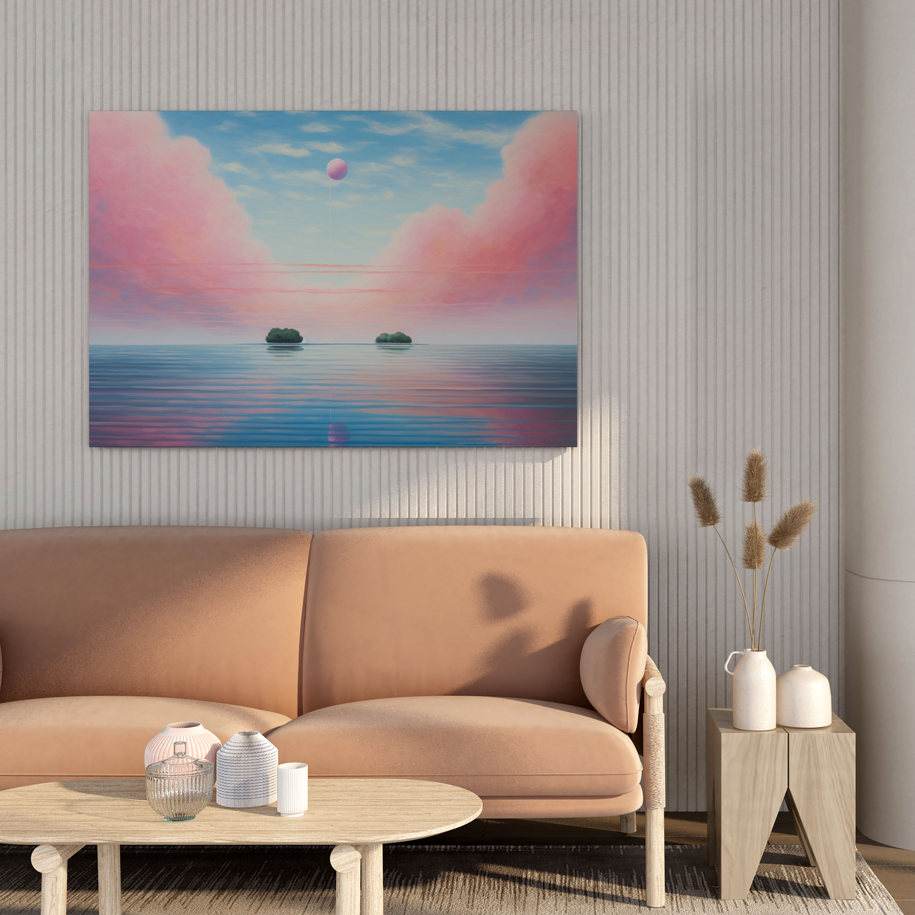 Pink Floyd Serene Landscape Canvas Print - Pink Floyd, Serene Landscape, Wall Art, Pink Floyd
