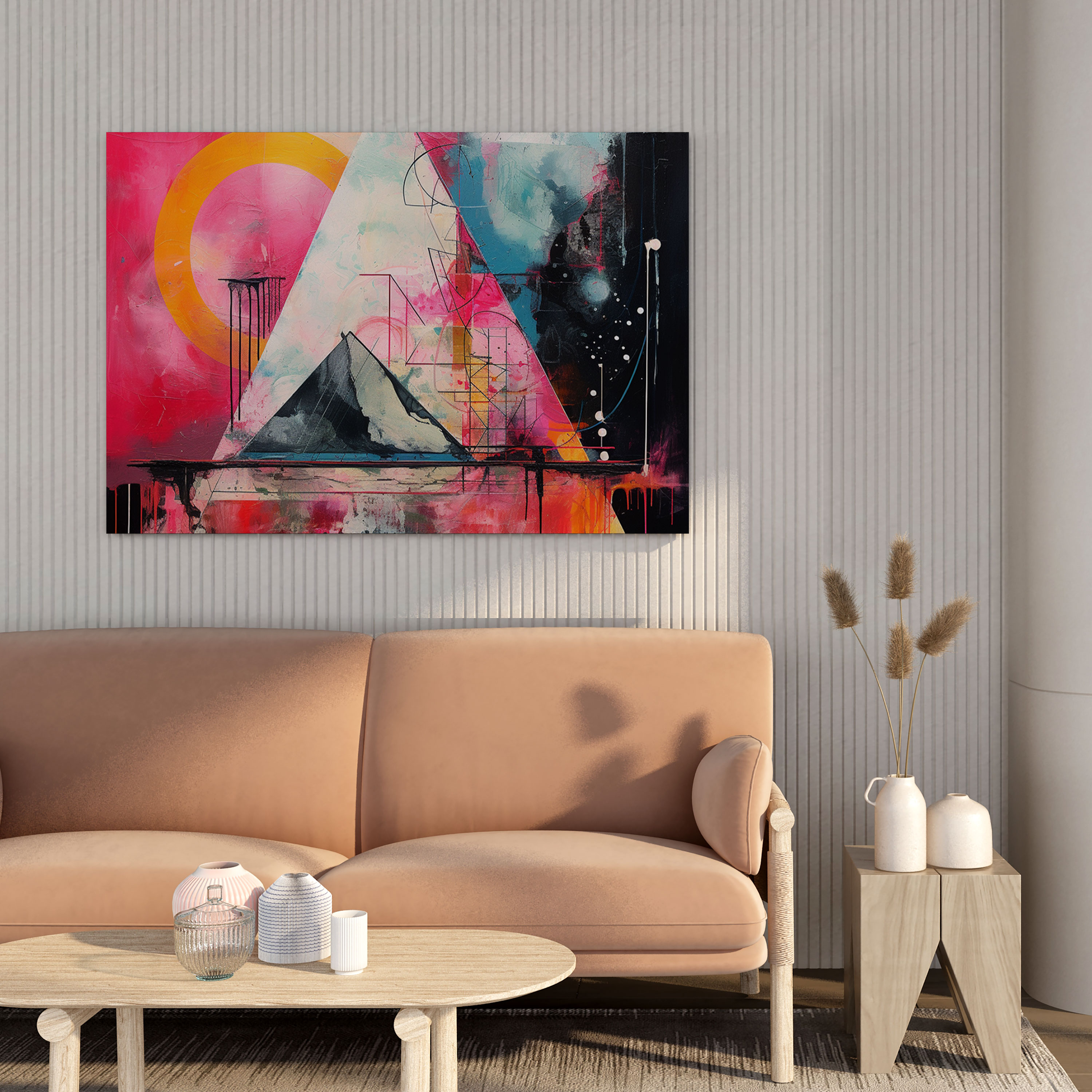 Pink Floyd Fusion Canvas Print - Pink Floyd, Lyrics, Wall Art, Abstract Mixed Media Artwork