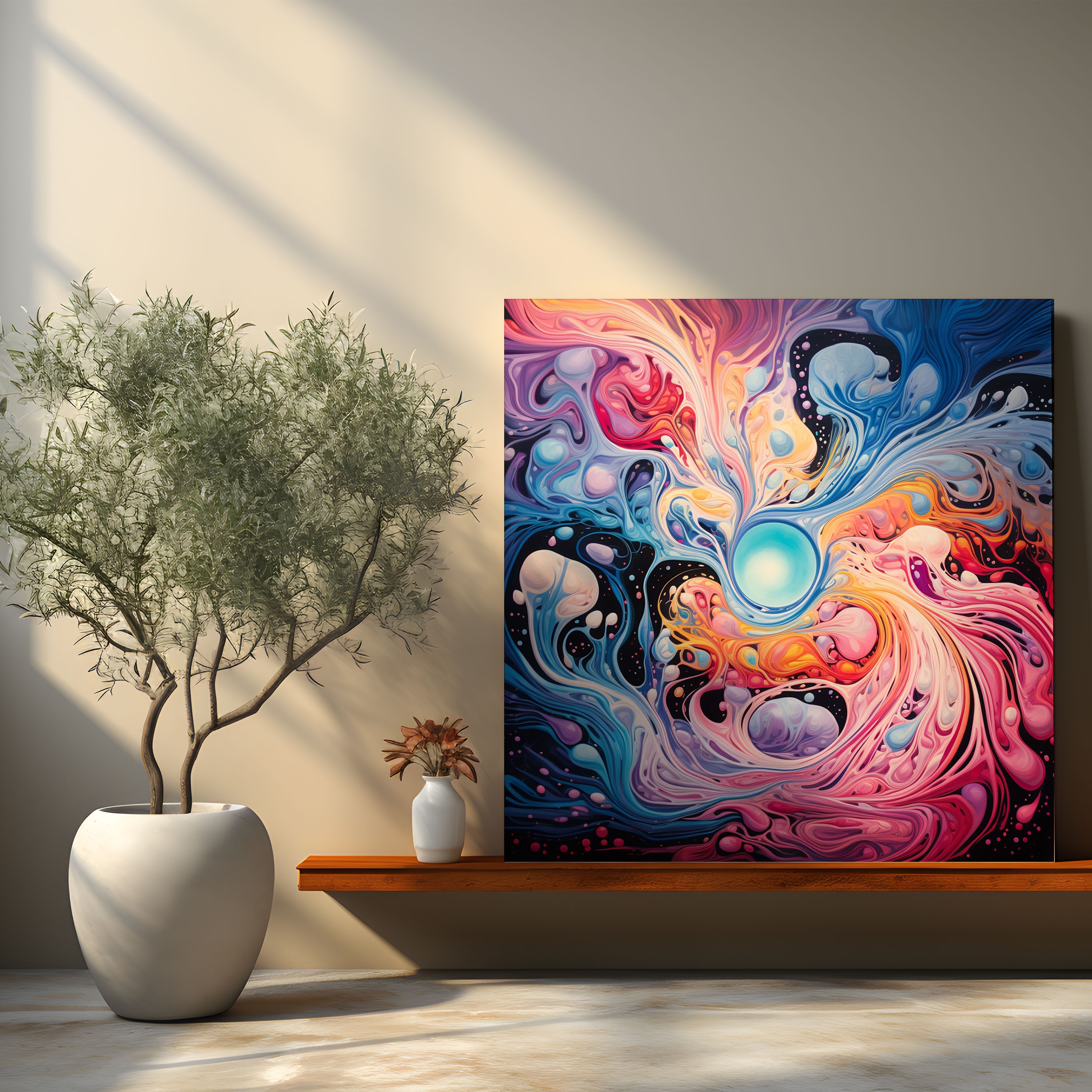 Pink Floyd Canvas Print - Psychedelic Abstract Wall Art - Pink Floyd, Psychedelic, Canvas Print, Canvas