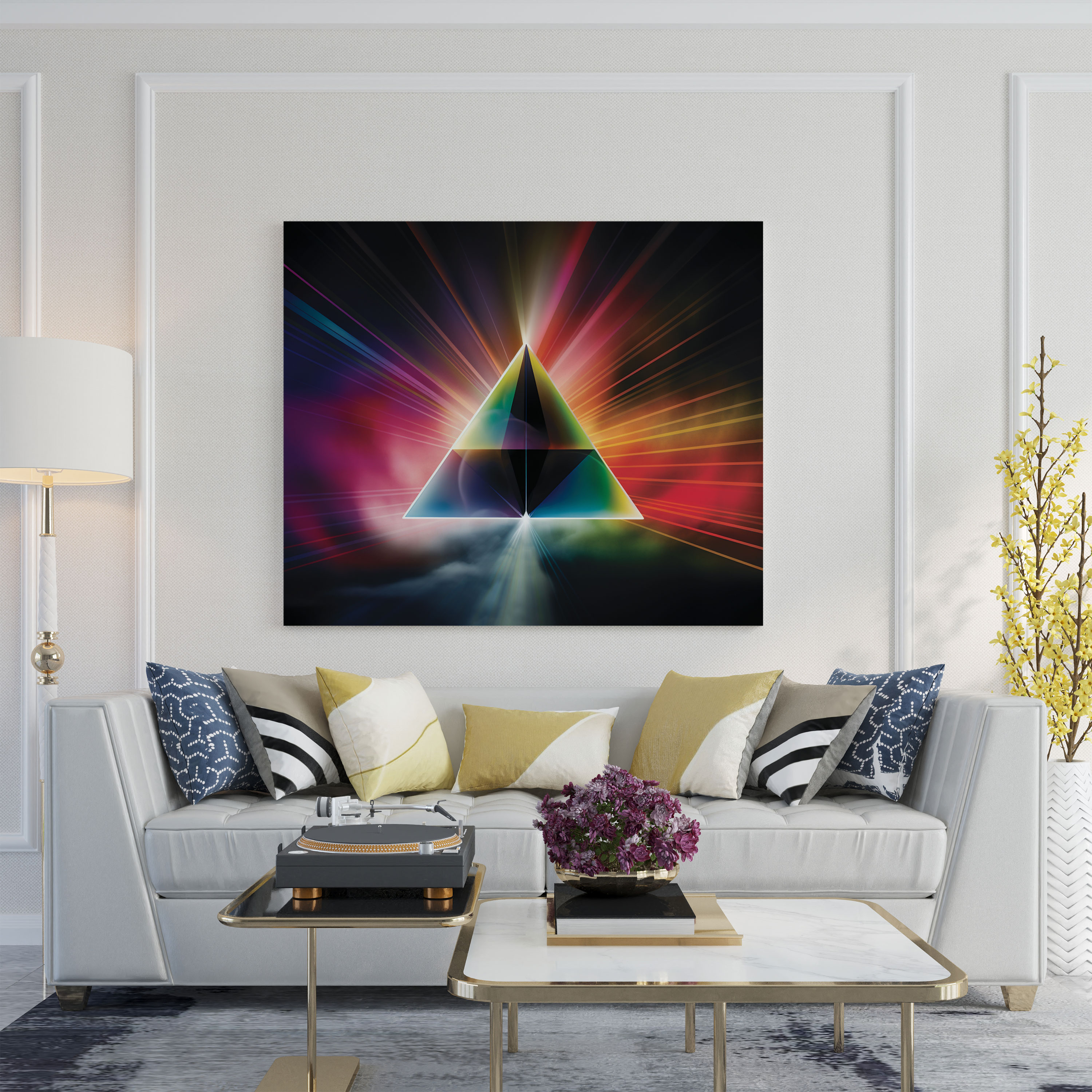 Pink Floyd Wall Art - Prism Spectrum Canvas Print - Pink Floyd, Wall Decoration, Spectrum, Canvas
