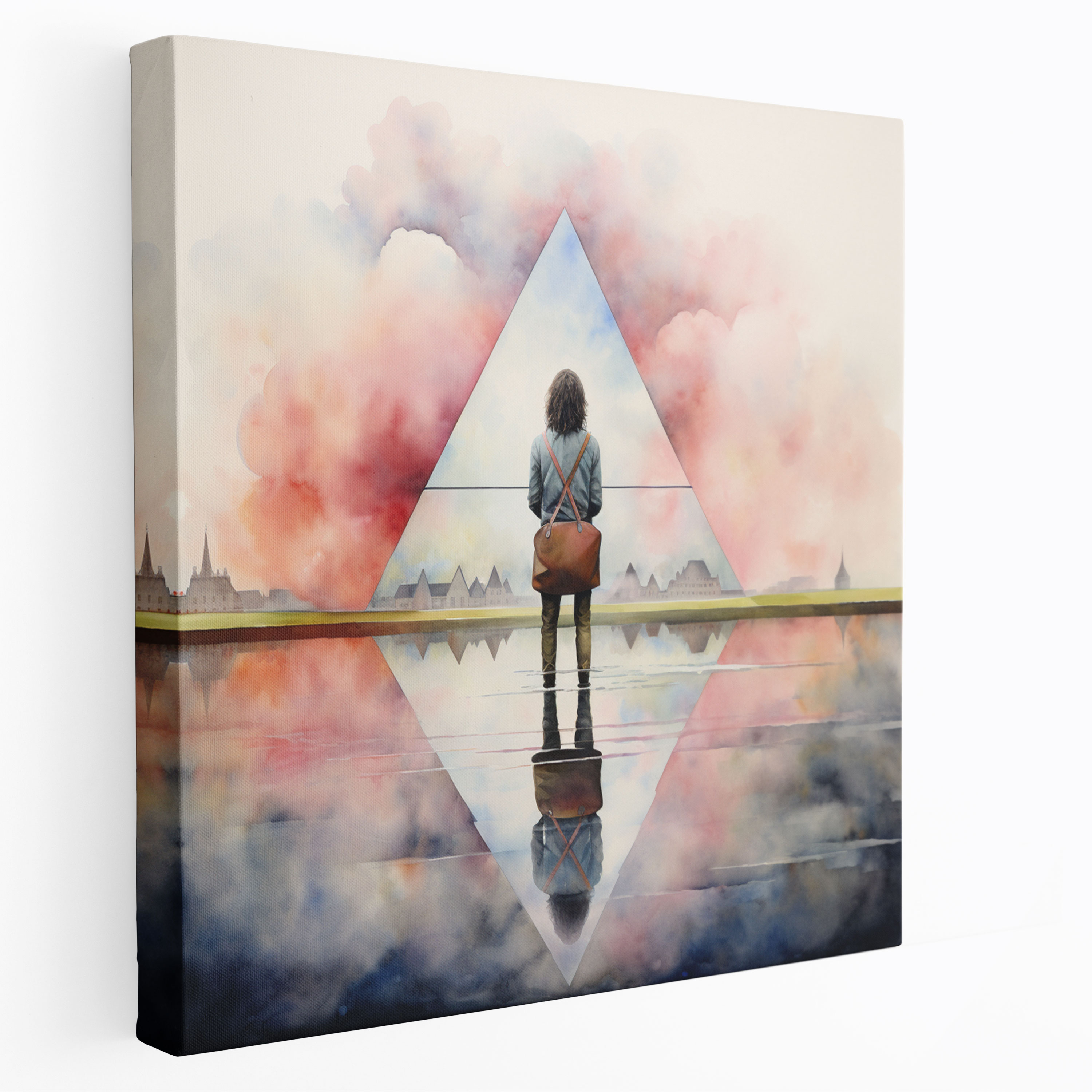 Pink Floyd Wandkunst - Stilles Aquarell Leinwandbild - Zuhause Dekoration