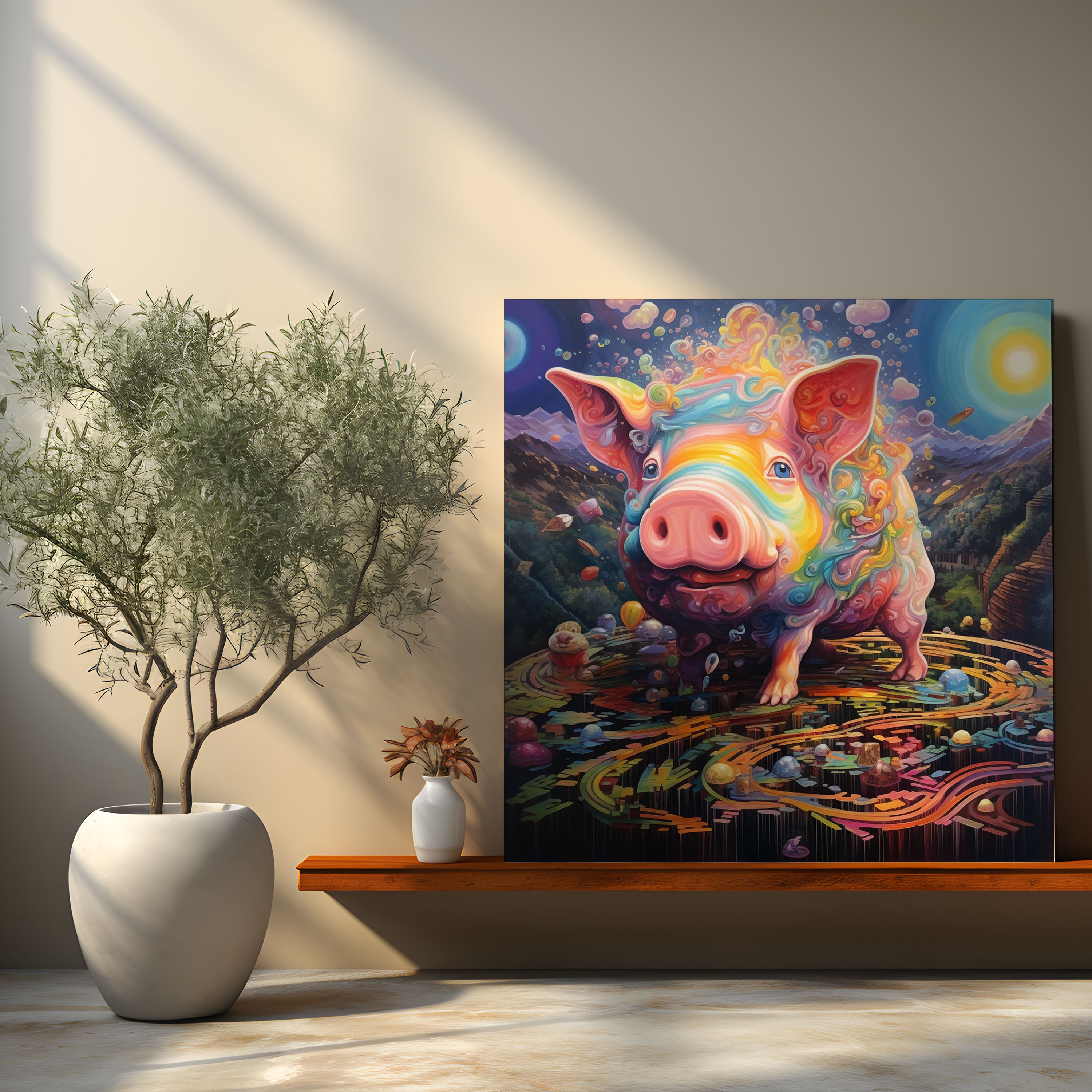 Pink Floyd Psychedelic Oil Painting Wall Art - Pink Floyd, Musical Landscape, Home Decoration, Psychedelic Oil Painting