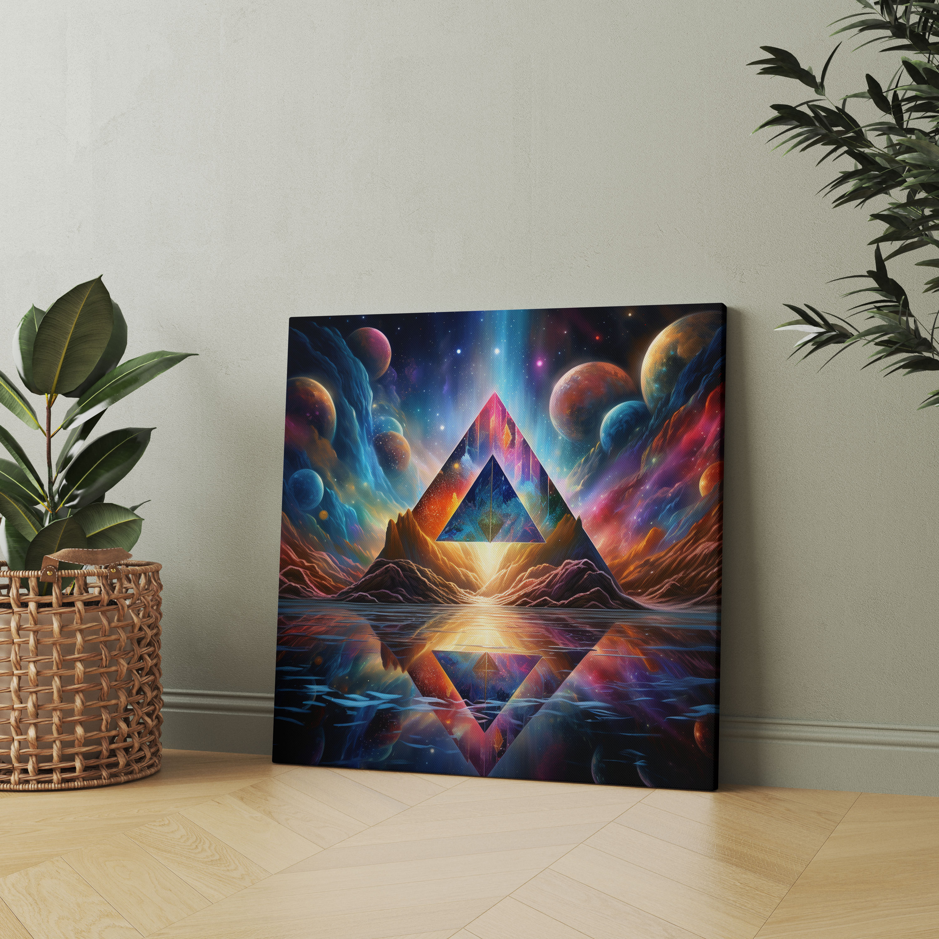 Pink Floyd Canvas Print - Psychedelic Prism - Pink Floyd, Wall Art, Canvas, Wall Decoration