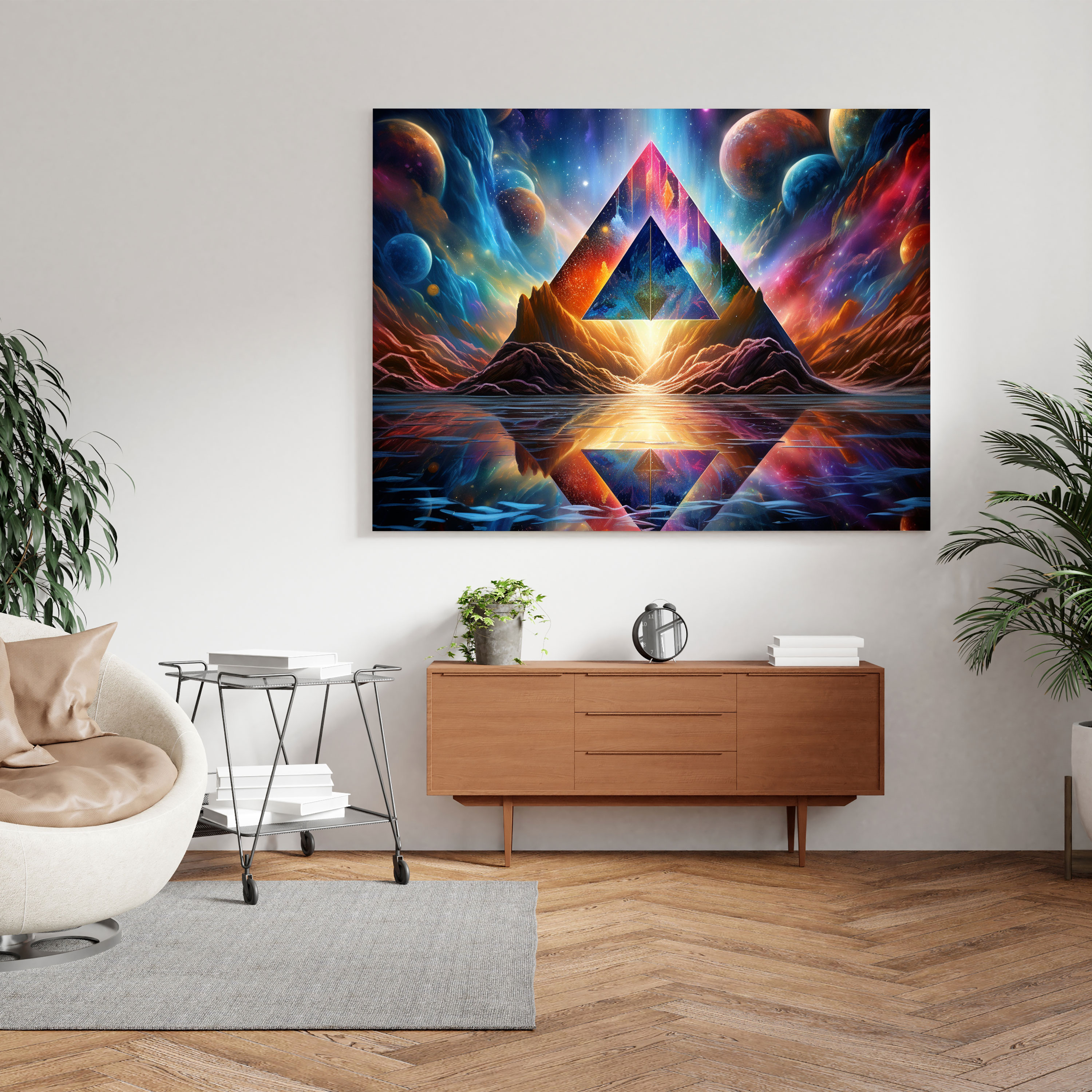 Pink Floyd Canvas Print - Psychedelic Prism - Pink Floyd, Wall Art, Canvas, Wall Decoration