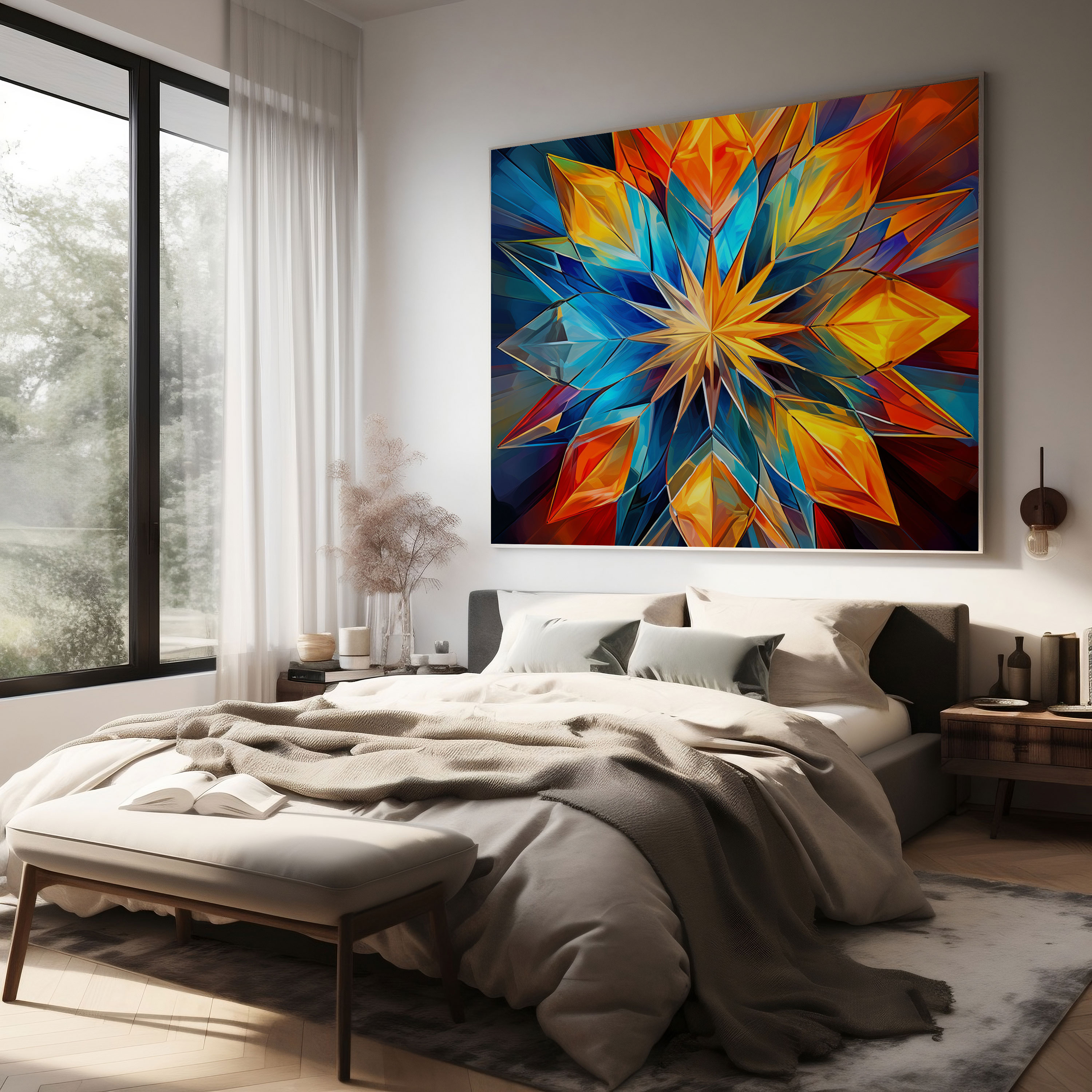 Pink Floyd Canvas Print - Abstract Prism Kaleidoscope - Pink Floyd, Wall Decoration, Colors, Digital Art