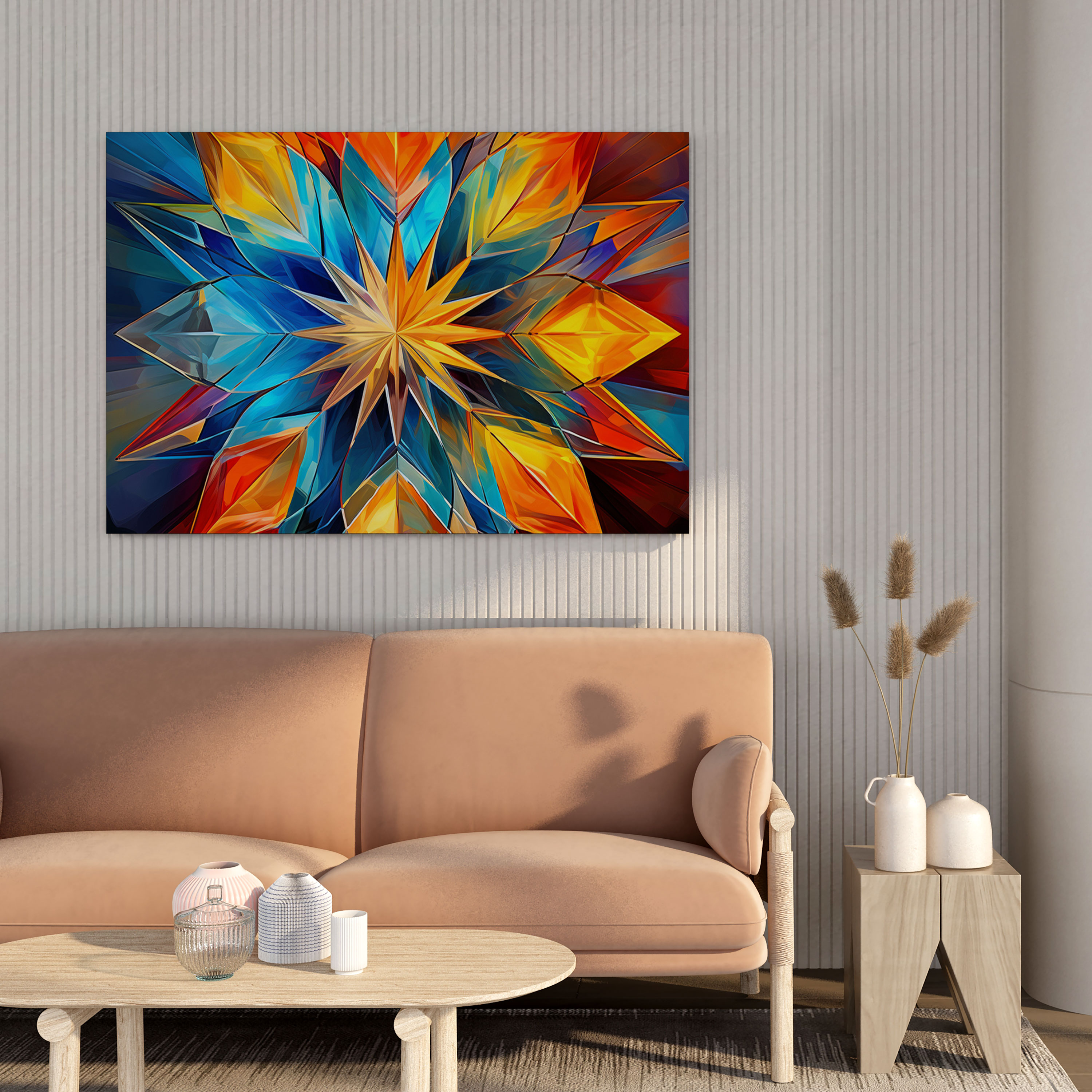 Pink Floyd Canvas Print - Abstract Prism Kaleidoscope - Pink Floyd, Wall Decoration, Colors, Digital Art
