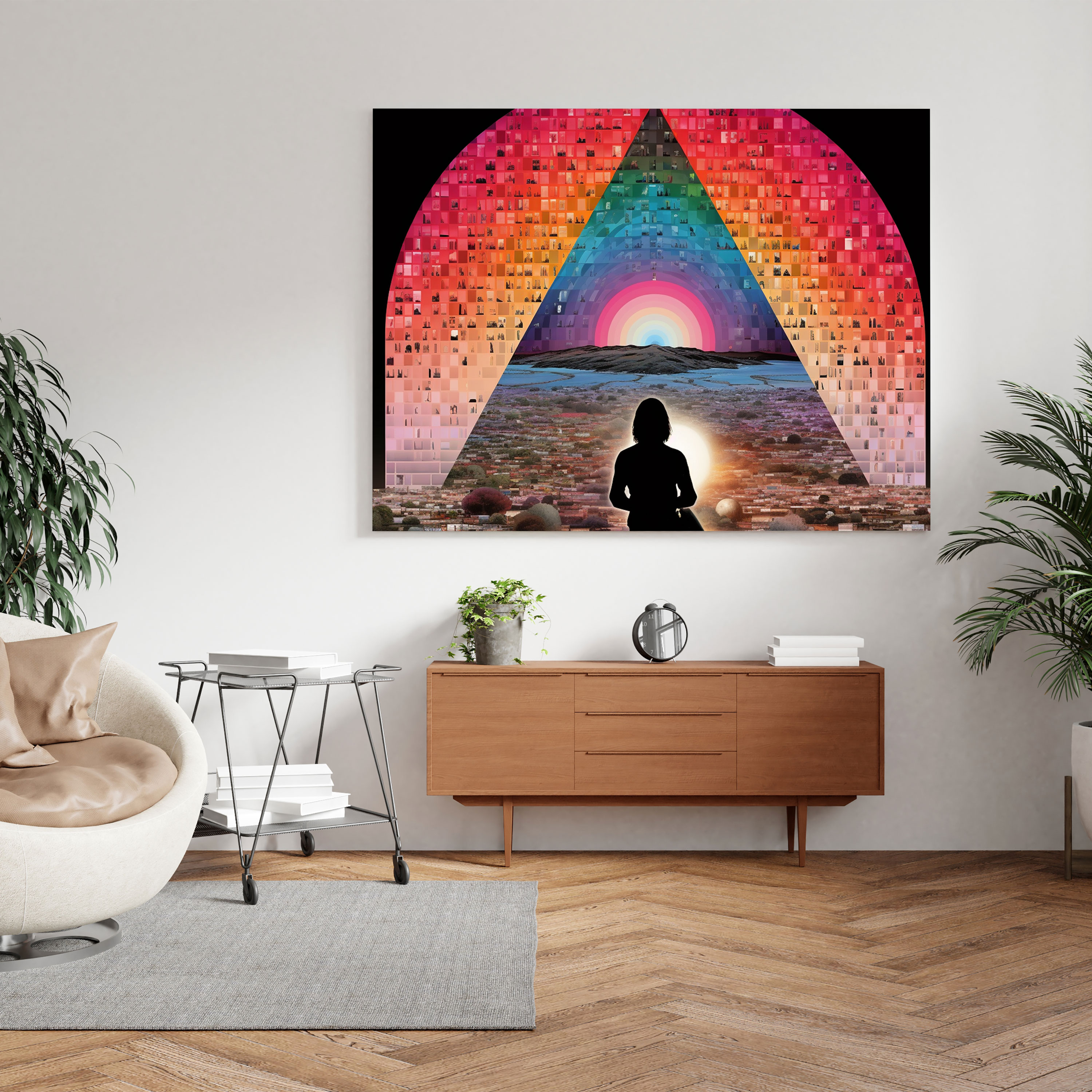 Pink Floyd Canvas Print - Album Cover Mosaic - Pink Floyd, Canvas Print, Canvas Wall Art, Canvas