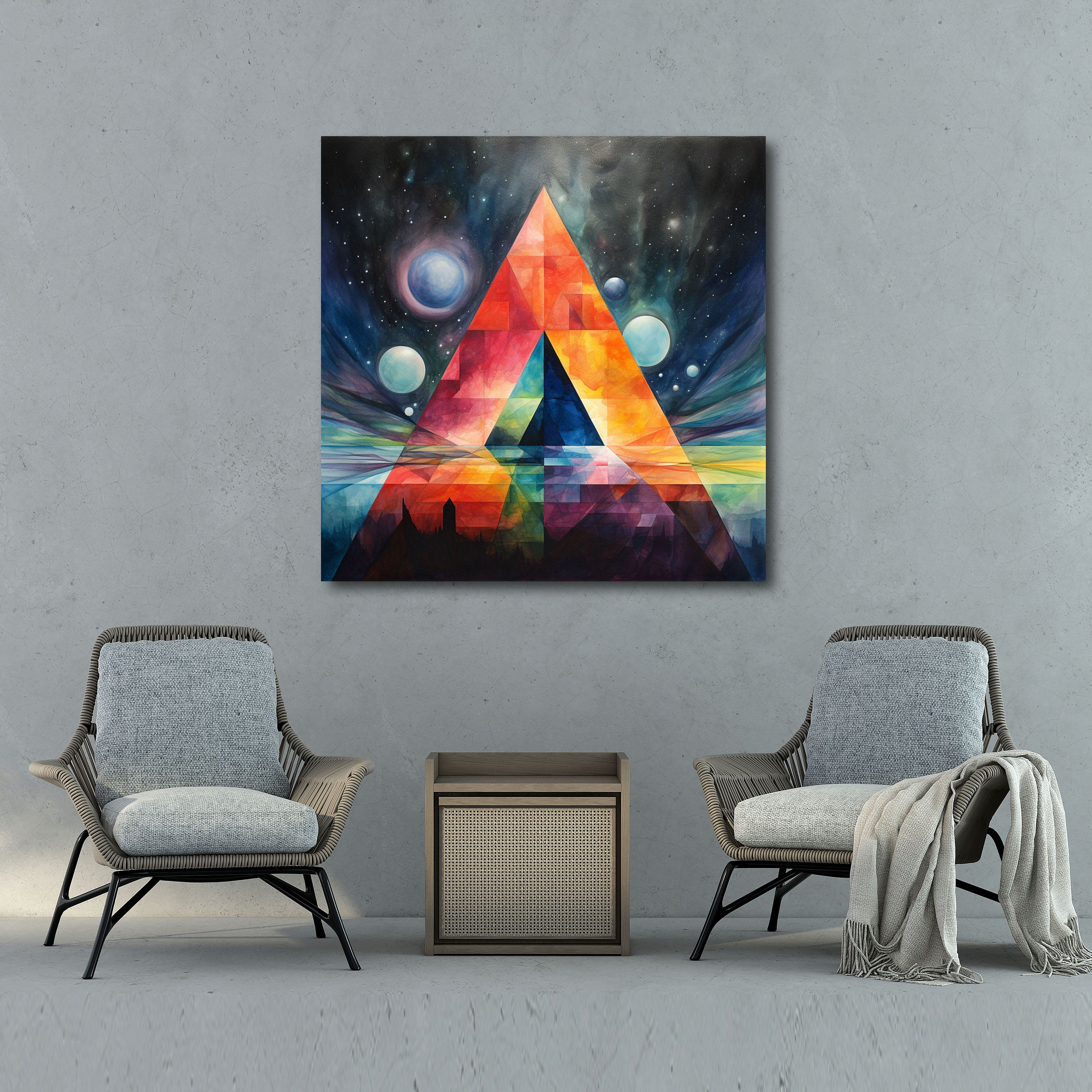 Pink Floyd Abstract Watercolor Canvas Print - Pink Floyd, Canvas, Canvas Print, Pink Floyd