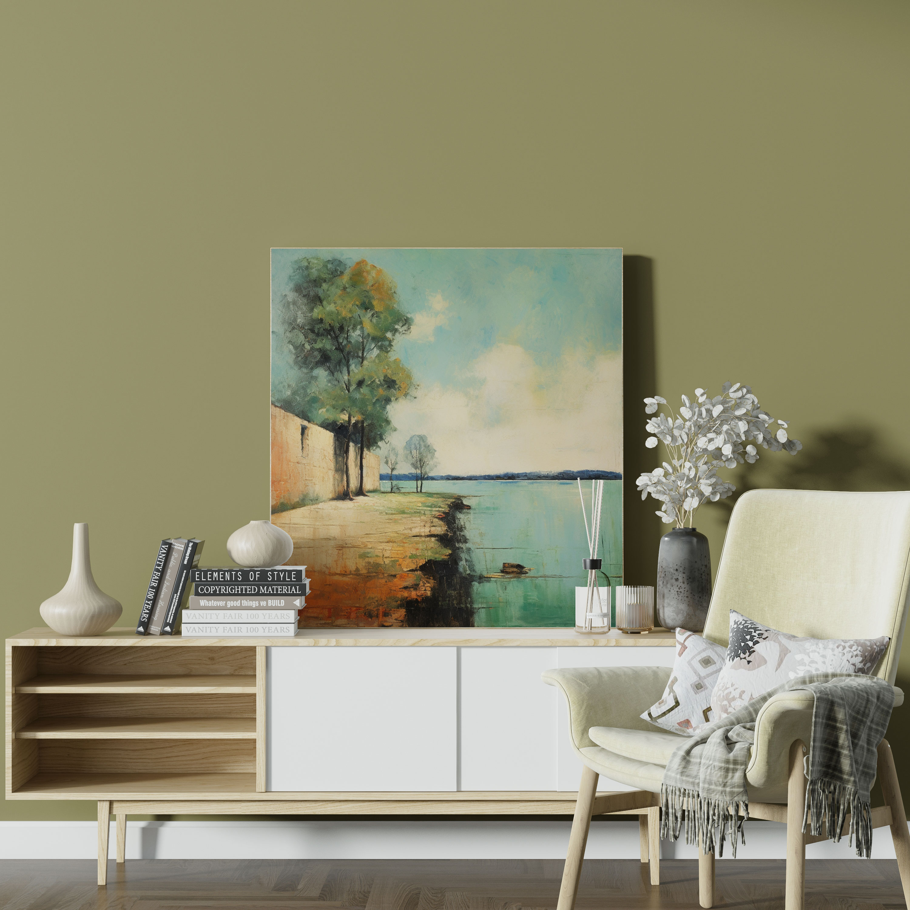 Leinwandbild Pink Floyd Impressionistische Landschaft - Pink Floyd Wohnkultur