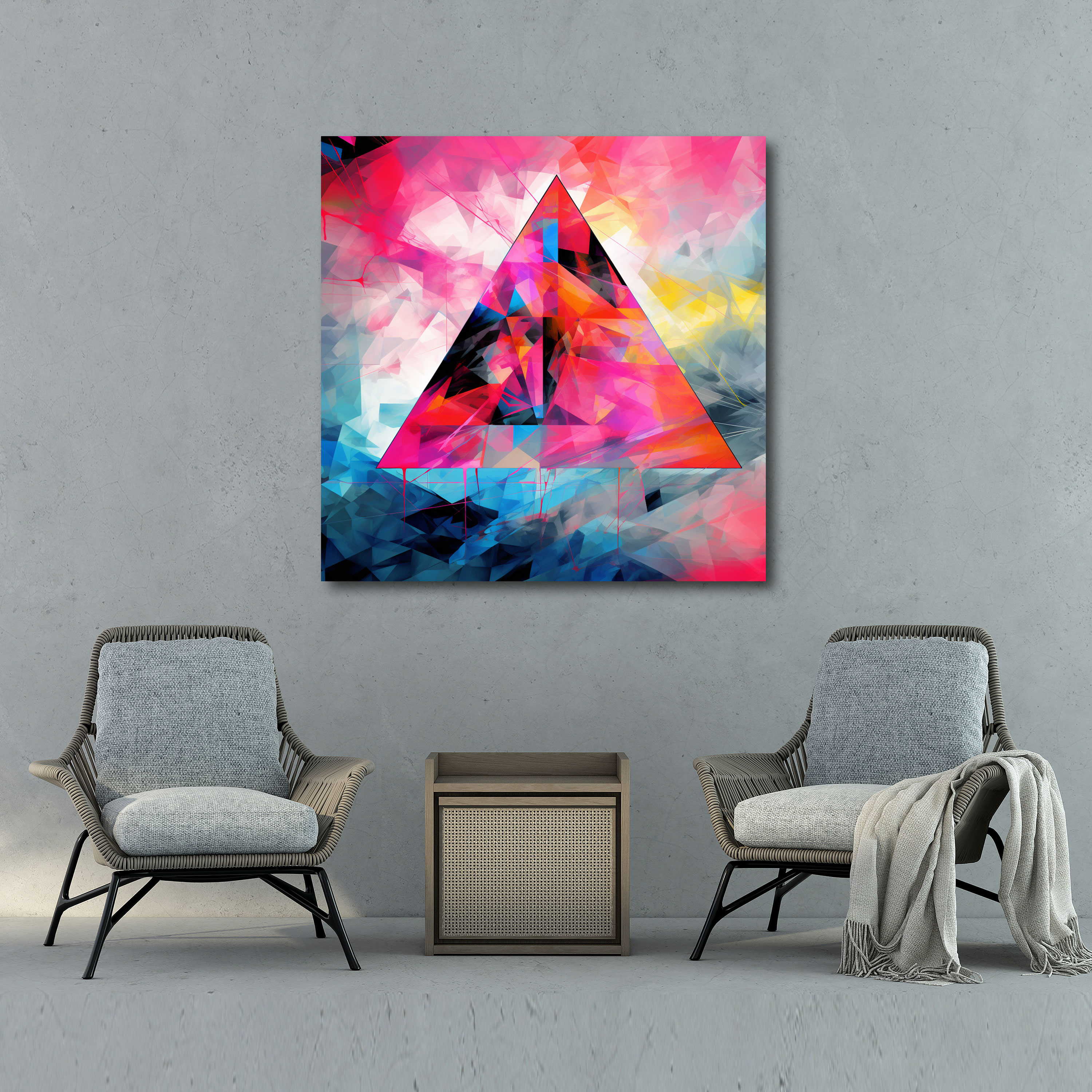 Pink Floyd Abstrakte Digitale Kunst Wanddekoration - Pink Floyd Farben Pink Floyd Musik Texte